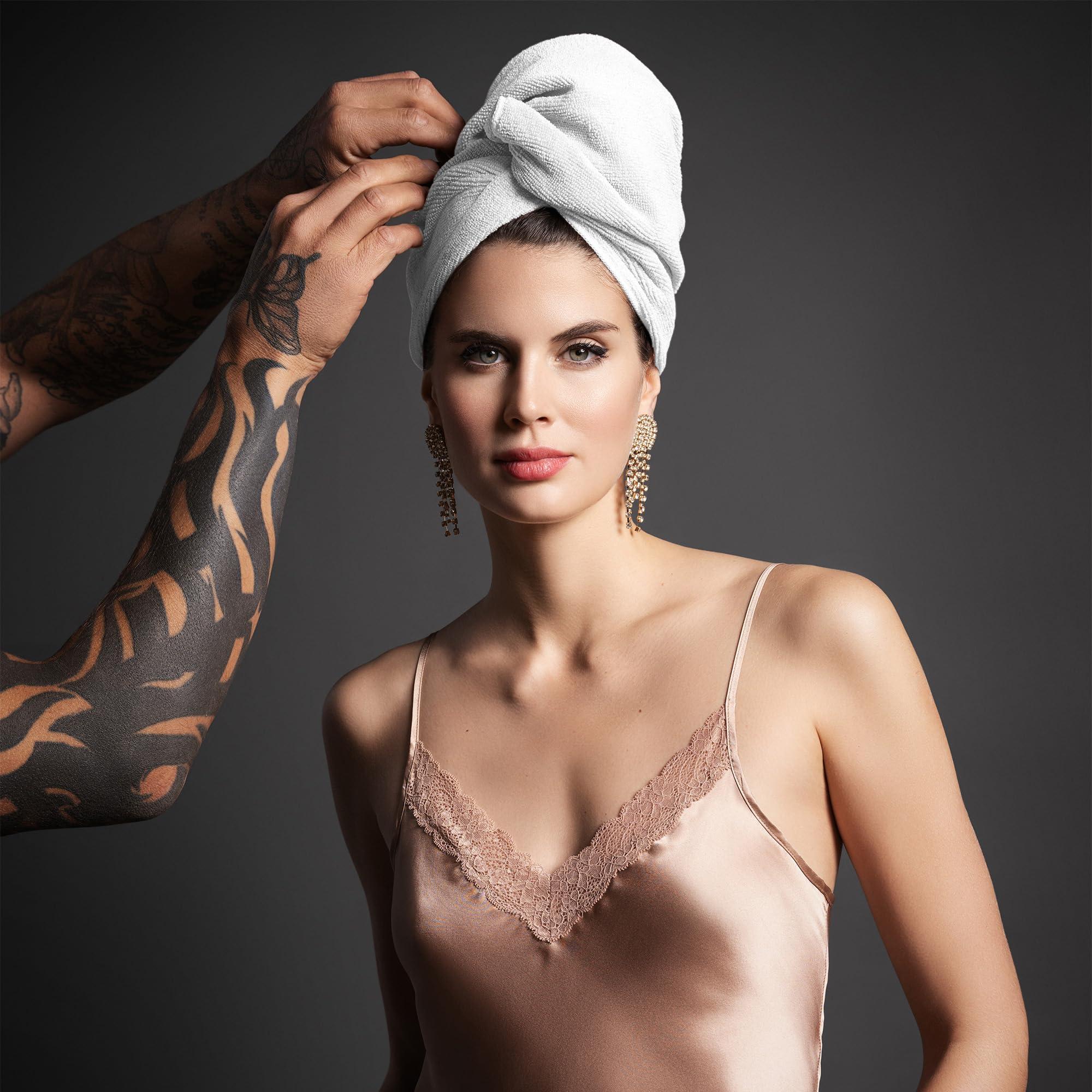 Fromm Fromm Softees Air Lightweight Microfiber Towels for Hair Salon, Barber, Spa, Gym, Hair Wrap for Drying Curly, Long, Wavy Hair, White, 15.5 x 25.5 Inches, 6 Pack