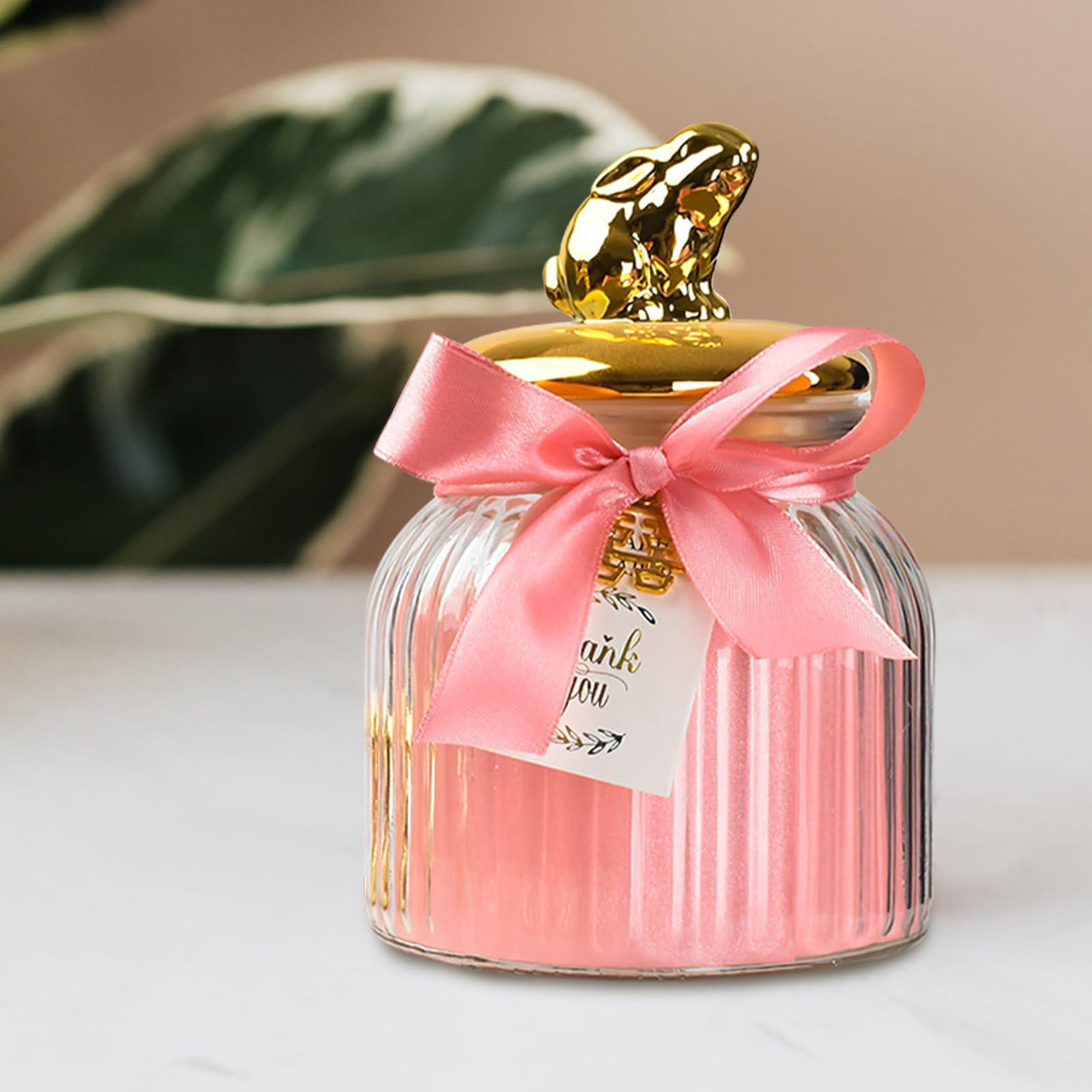 PRETYZOOM PRETYZOOM Rabbit Ear Glass Jar Glass Food Canister Glass Bunny Canister Loose Tea Container Candy Jar Candy Holder Containers with Lids Decor Treat Jar With Cover Ceramics Toothpick Jar