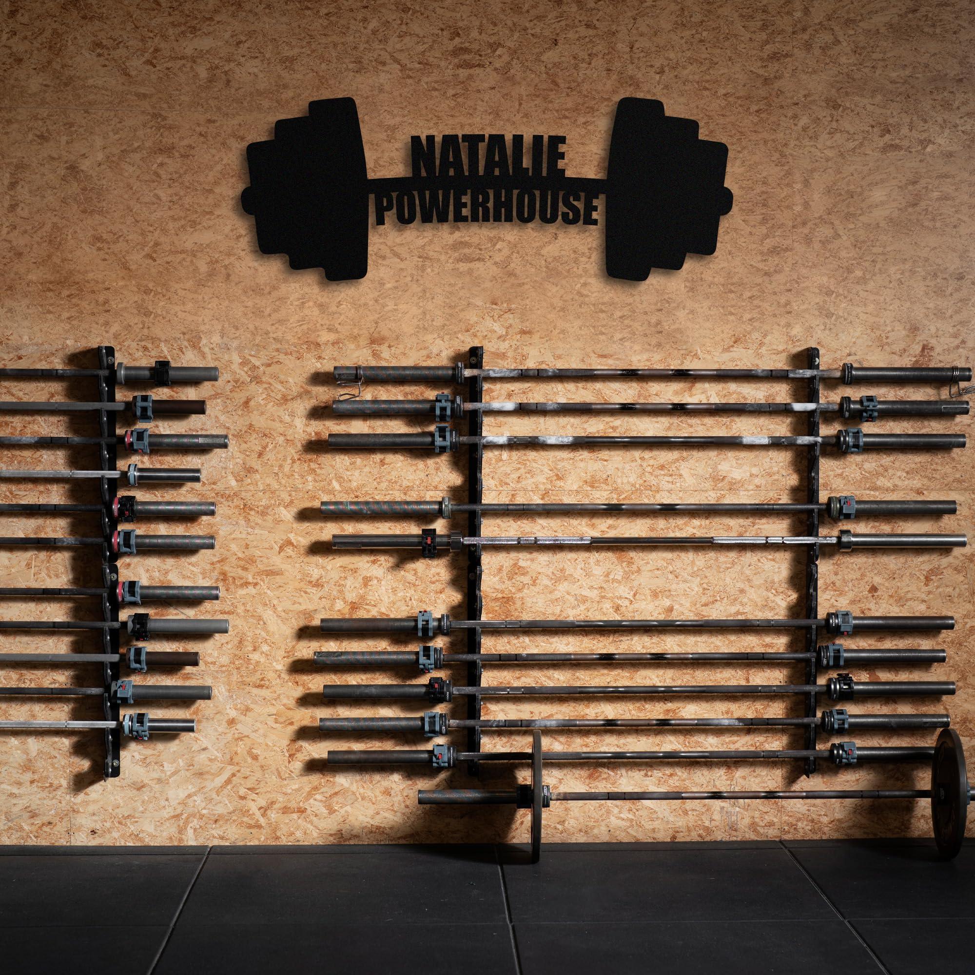 Bafidica Personalized Home Gym Decor Custom Metal Home Gym Wall Art Customizable Home Gym Decoration for Wall Home Gym Decor Equipment Home Gym Accessories (White, 7.48 x 19.68 Inch - 19 x 50 cm)
