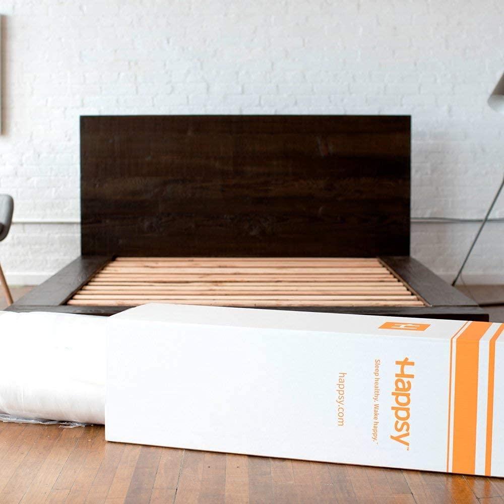 Happsy Happsy Organic Hybrid Mattress - Natural Latex Mattress - Medium Firm Mattress with Encased Coil Layers for Universal Comfort and Pressure Relieving - Bed-in-a-Box Latex Mattress - Twin XL
