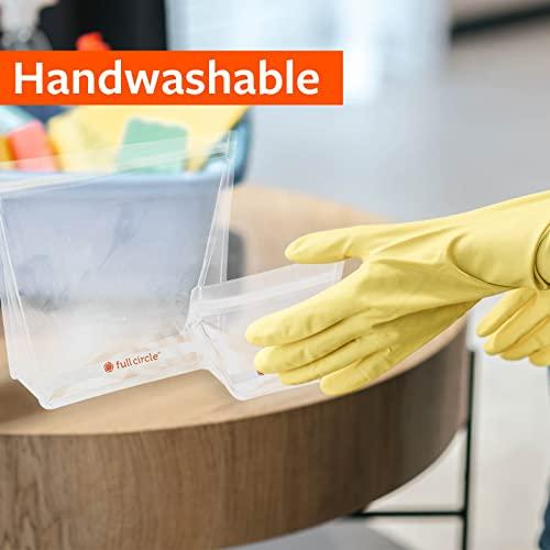 Full Circle Full Circle Ziptuck Reusable Travel Bag Set – 1 Mini Bag and 1 Travel Bag - Multi-Use Leak-Free Travel Storage Bags – BPA-Free, Food-Safe & Reusable, Clear