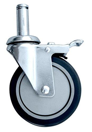 Omega Omega Wire Security Cart Grade NSF Listed Metal Wire Mesh Storage Warehouse Grocery Store Restaurant Chrome Security Cage with 4 Interior Shelves 24" Deep x 48" Wide x 69" High, 1200 LBs Capacity