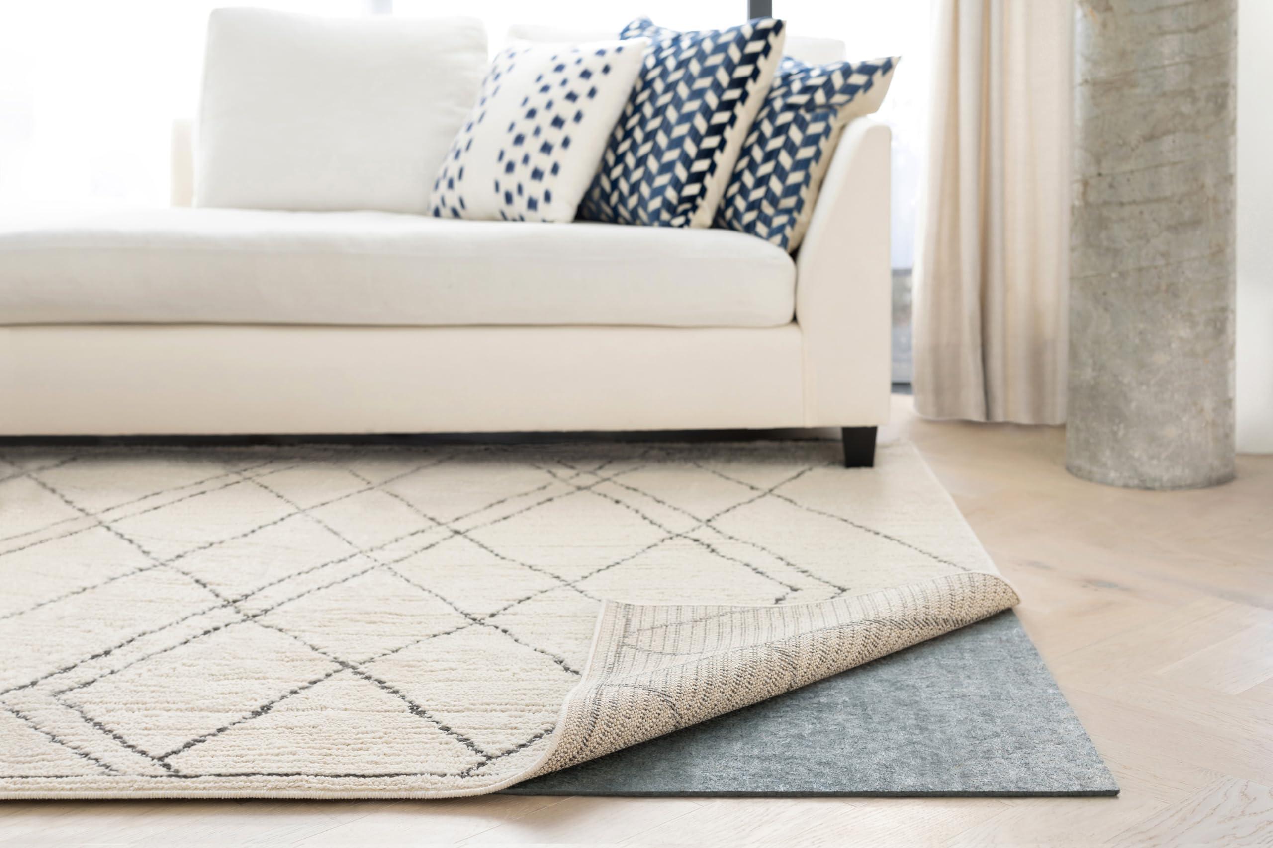 RUGPADUSA RUGPADUSA - Classic Non-Slip - 2\'6\" x 9\' - 1/4\" Thick - Felt & Rubber - Dual Surface Non-Slip Rug Pad - Cushioning Felt for Added Comfort - Safe for All Floors and Finishes