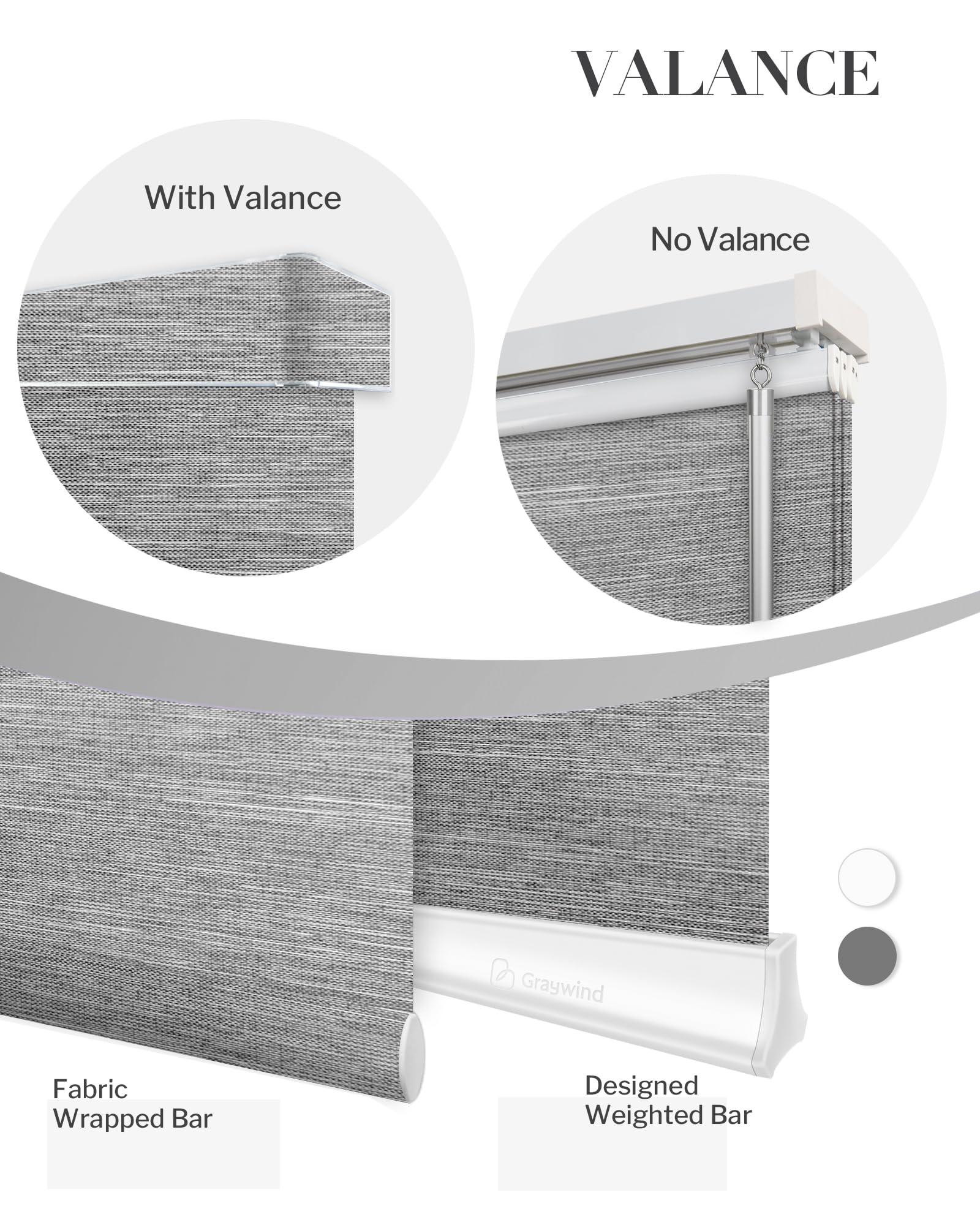 Graywind Graywind Manual Sliding Panels Light Filtering Privacy Panel Track Blinds Wand Control Window Blinds for Patio Sliding Glass Door Large Windows Width Up to 153", Custom Size (Jacquard Grey)