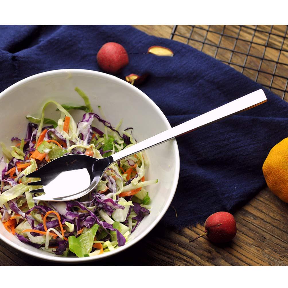 Cabilock 1 Pc 304 Long Handle Spork Cream Spoon Stainless Steel Spoon Salad Spork Salad Spoon