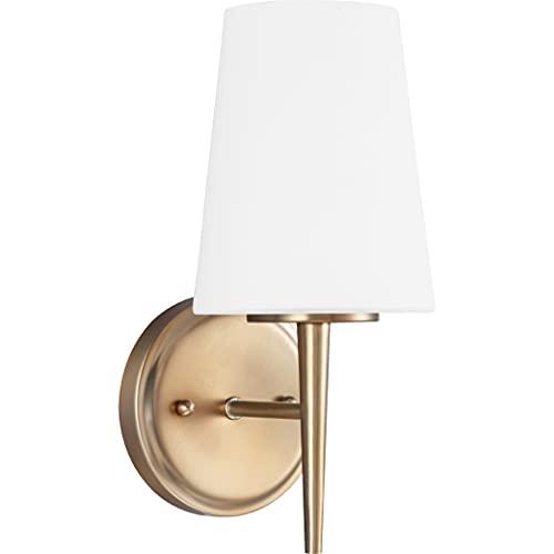 Sea Gull Lighting Sea Gull Lighting Driscoll Wall/Bath Sconce Vanity Style Fixture, One - Light, Satin Brass