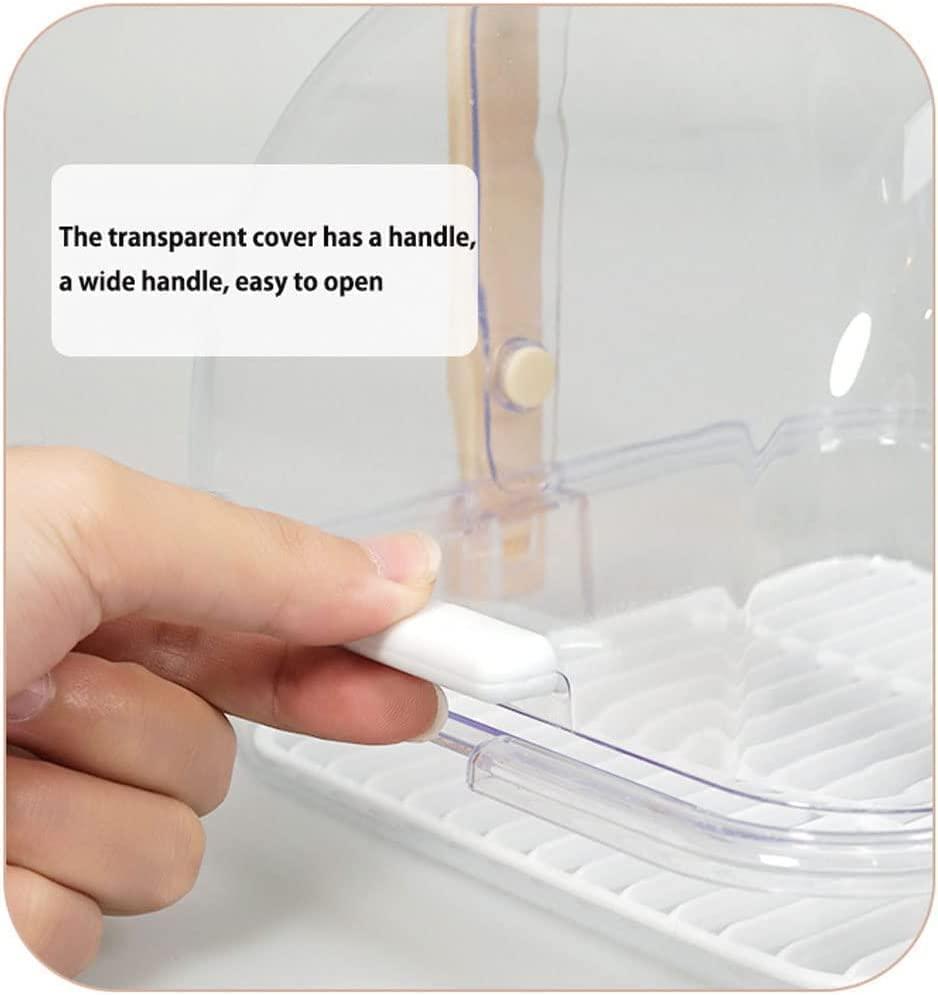 POCHY POCHY Fashion bread box Classic Bread Box Clear Plastic Bread Holder With Large Capacity Roll Top Lid Bread Bin Bread Storage Container Vented exquisite