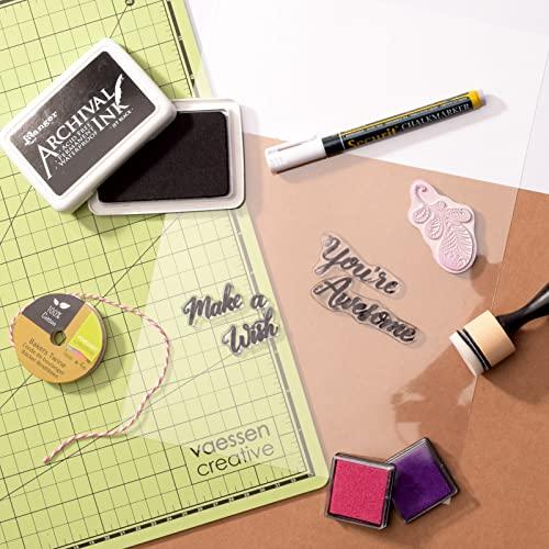 Vaessen Creative Vaessen Creative Shrink Plastic, Transparent, 4 Sheets, 21 x 30 cm, Fun Arts and Crafts Projects for All Ages