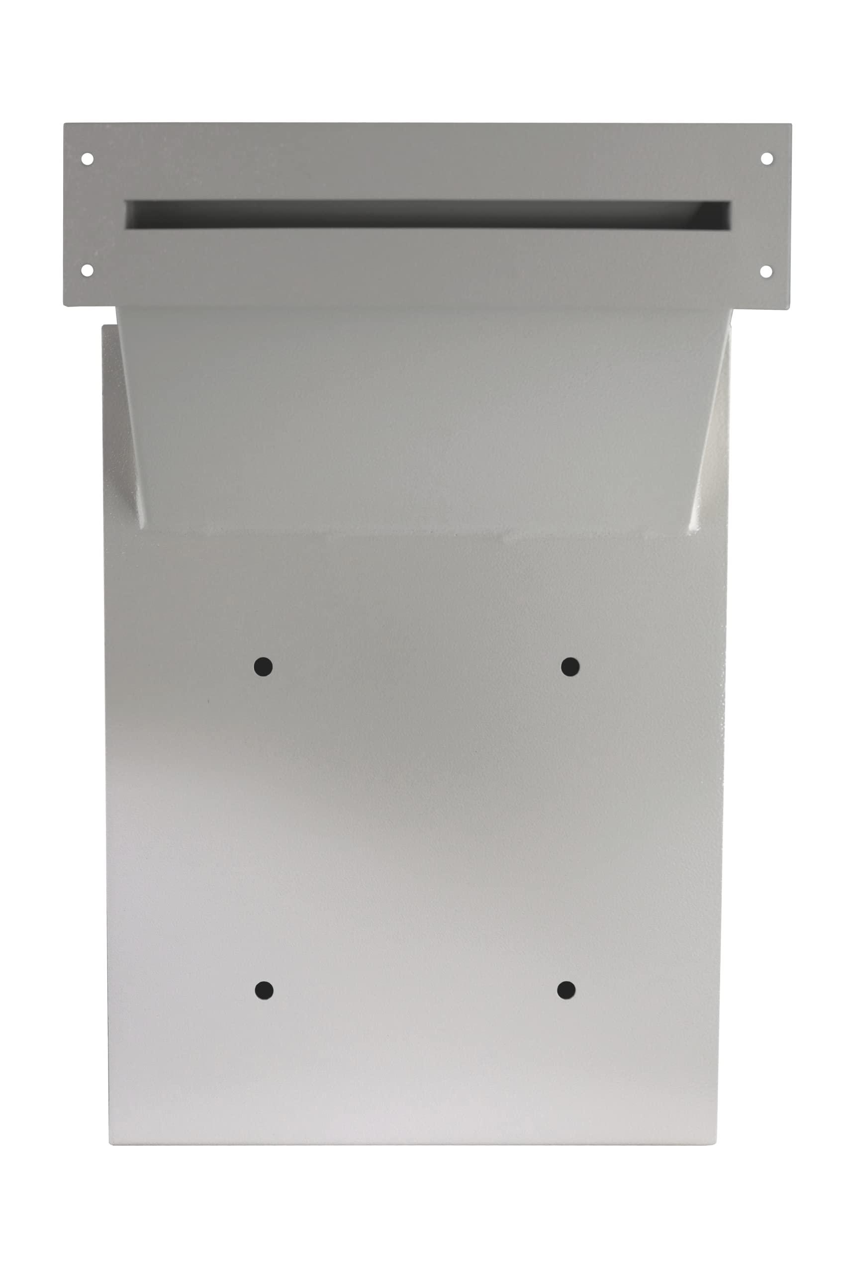 Protex Safe Co. Protex MDL-170 Wall/Door Through Drop Box,for Keys, car remotes, Cash, Checks and envelopes, Metal Baffle, Pre-drilled mounting Holes,Double Steel Door, with Adjustable Chute