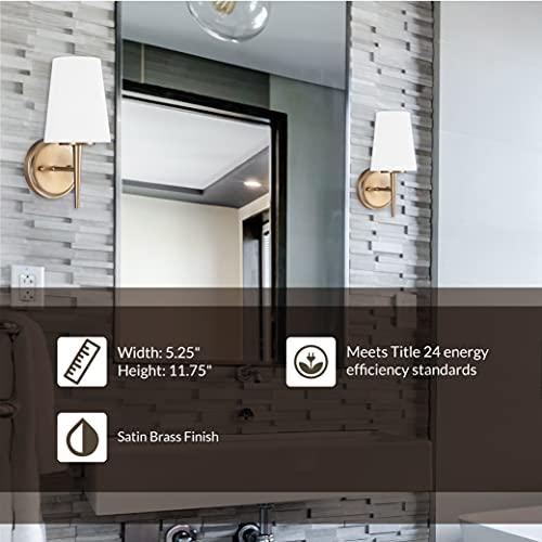 Sea Gull Lighting Sea Gull Lighting Driscoll Wall/Bath Sconce Vanity Style Fixture, One - Light, Satin Brass