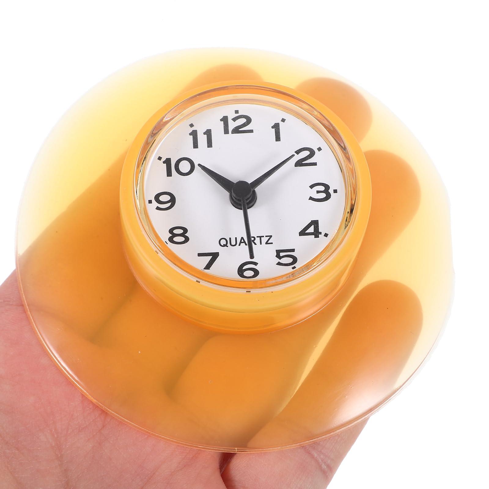 Luxshiny Luxshiny Bathroom Clock Cup Shower Clock for Kitchen and Bathroom Mirror Easy to Install No Battery Included