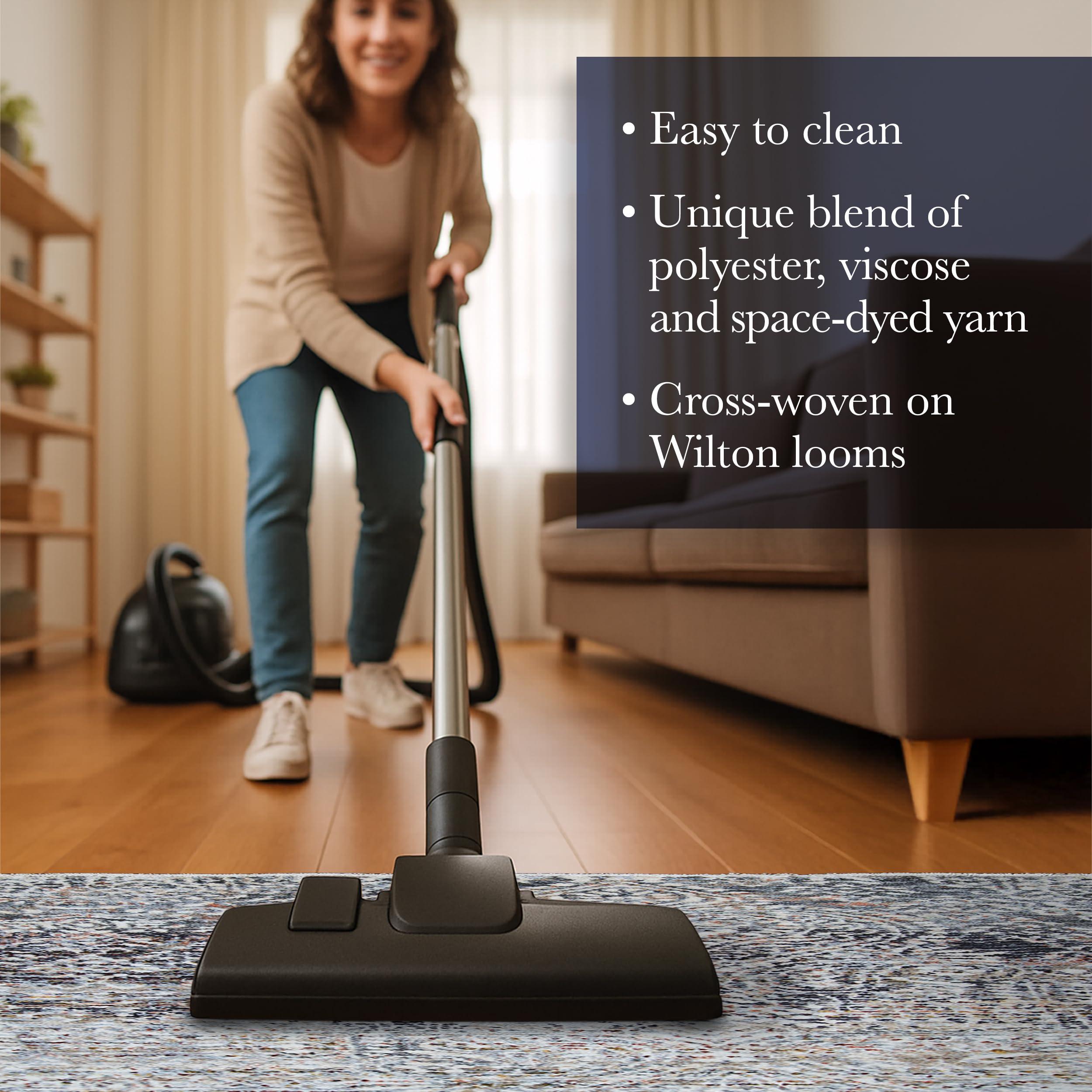 Couristan Couristan Luxor Barocco Area Rug, 5'3" x 7'6", Antique Beige-Pewter