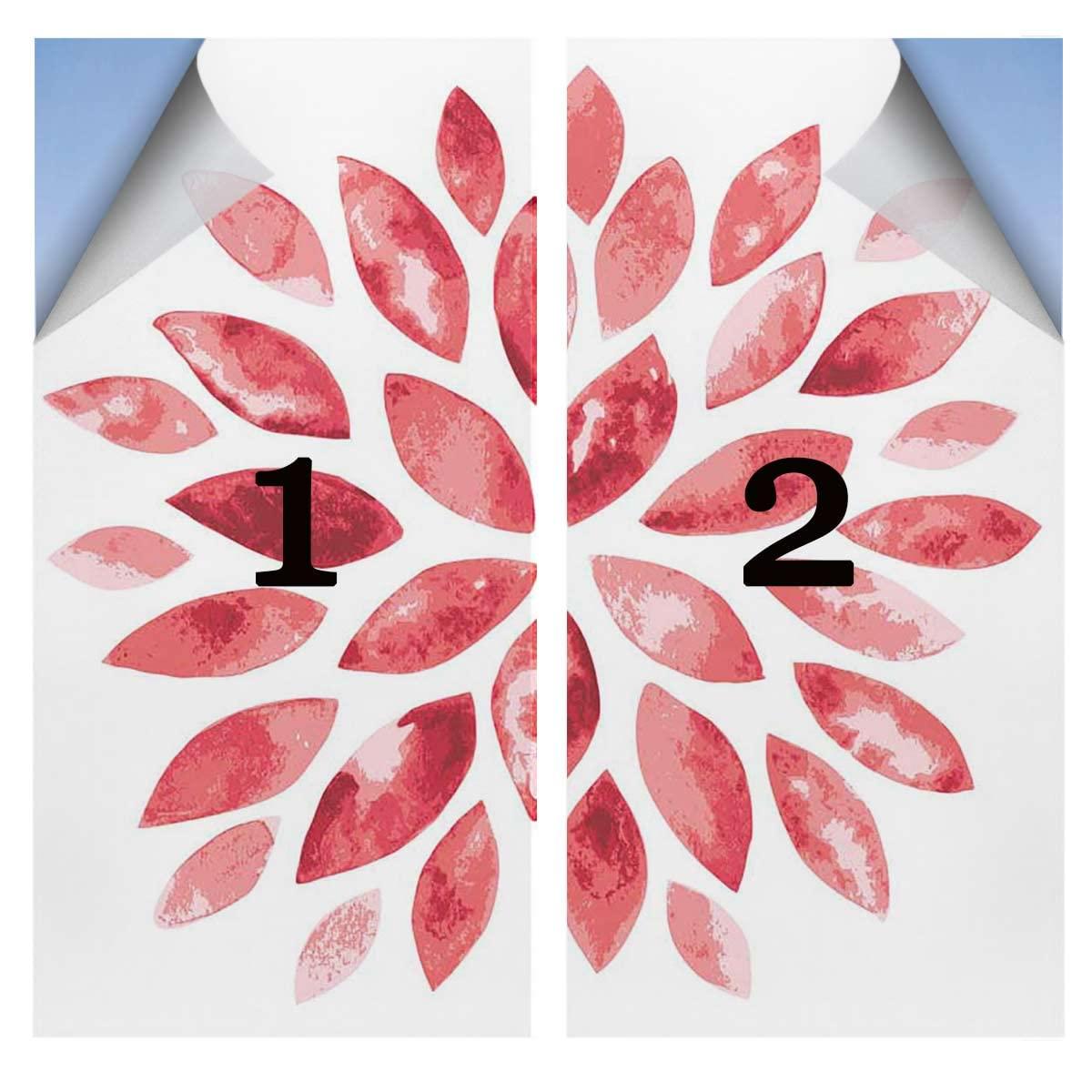 Generic Privacy Window Film Frosted Window Decorative Film Static Cling Window Sticker Glass Tinting Covering Nature Beauty Blossom 17.7Wx23.6L-inch x2 Pcs