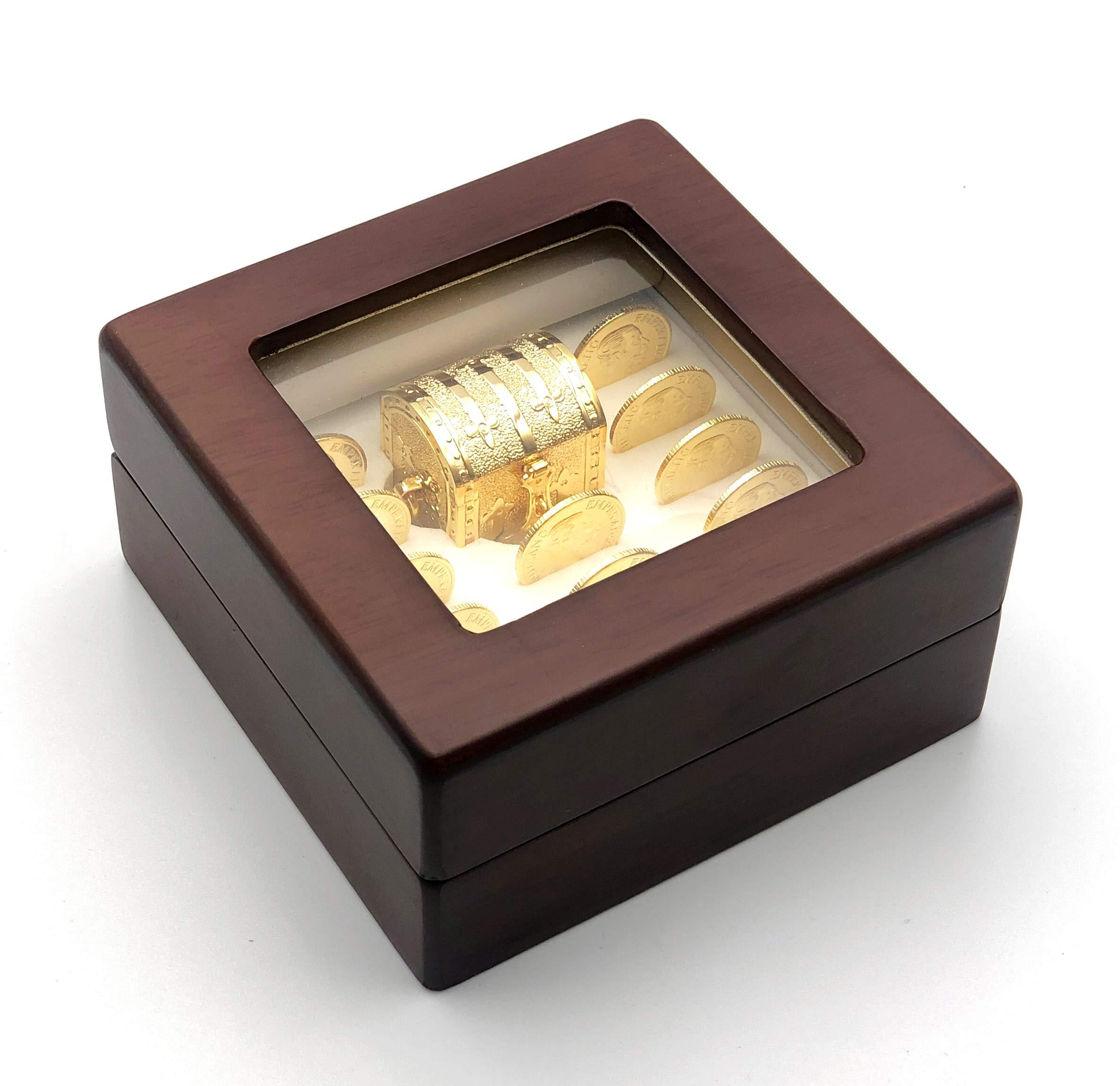 Glam Wedding Wedding Accessories Arras para Boda - Unity Coins Set Arras Matrimoniales Handmade Decorative Classic Coins, Chest And Box (San Benito)