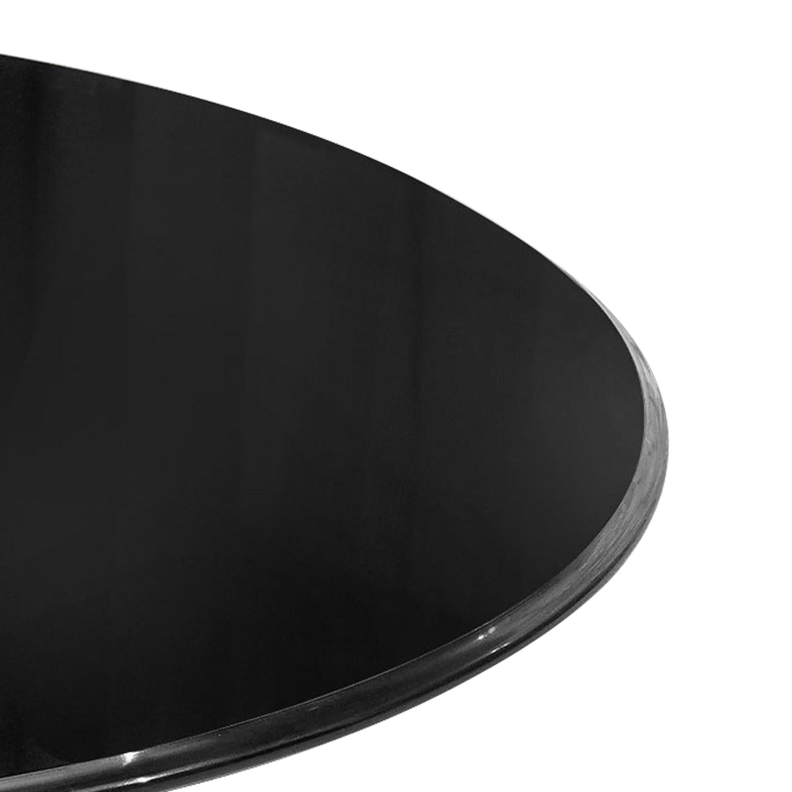XCIVONTEX XCIVONTEX Round Tempered Glass Table Top Black - Round Glass Top, Exquisite and Beautiful Appearance Flat Polished Edge, Rotating Tray Glass Serving Plate(45CM(17.7IN))