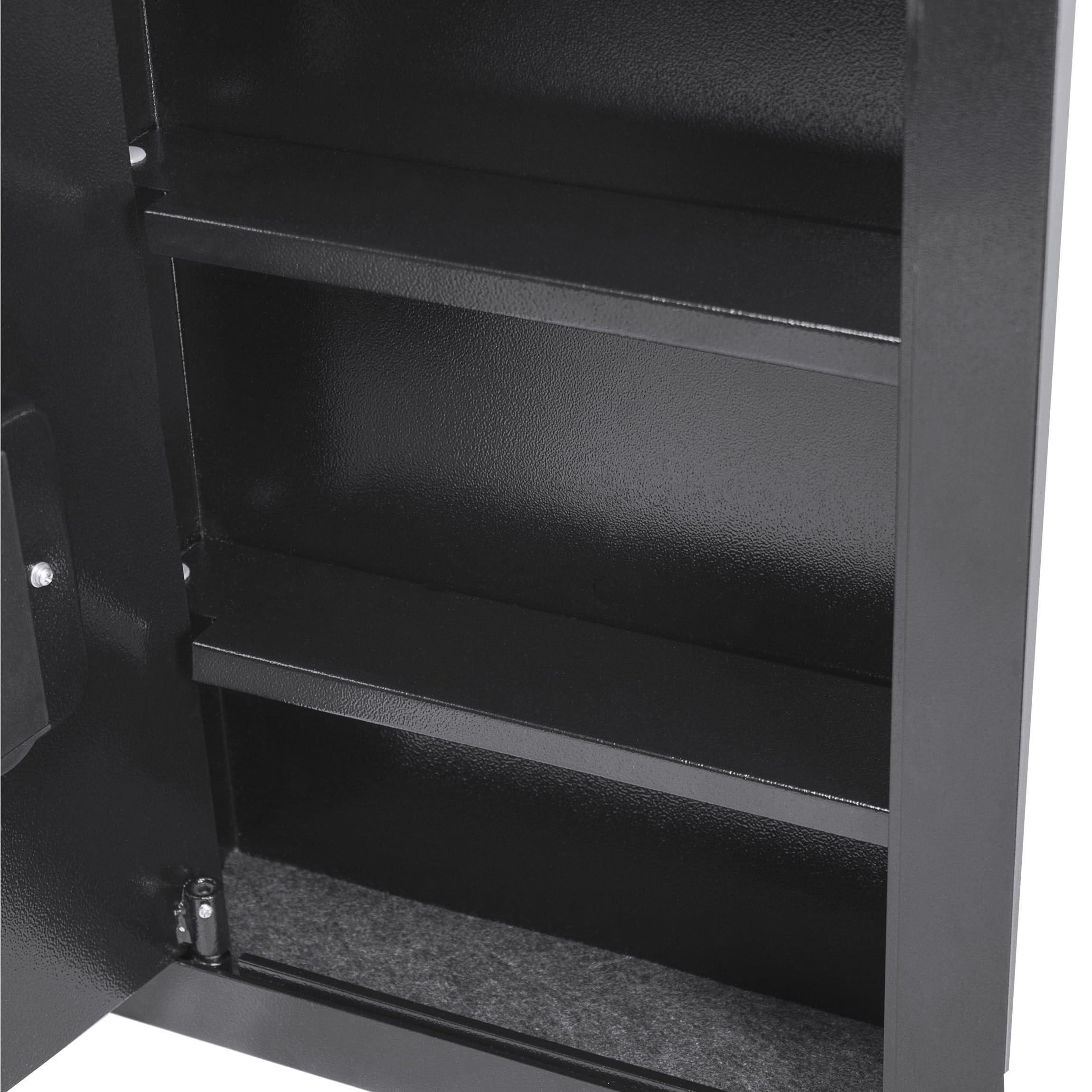 BARSKA Barska Biometric Fingerprint Digital Security Hidden In Wall Safe 0.52 Cubic Ft with Removable Shelves for Home & Office