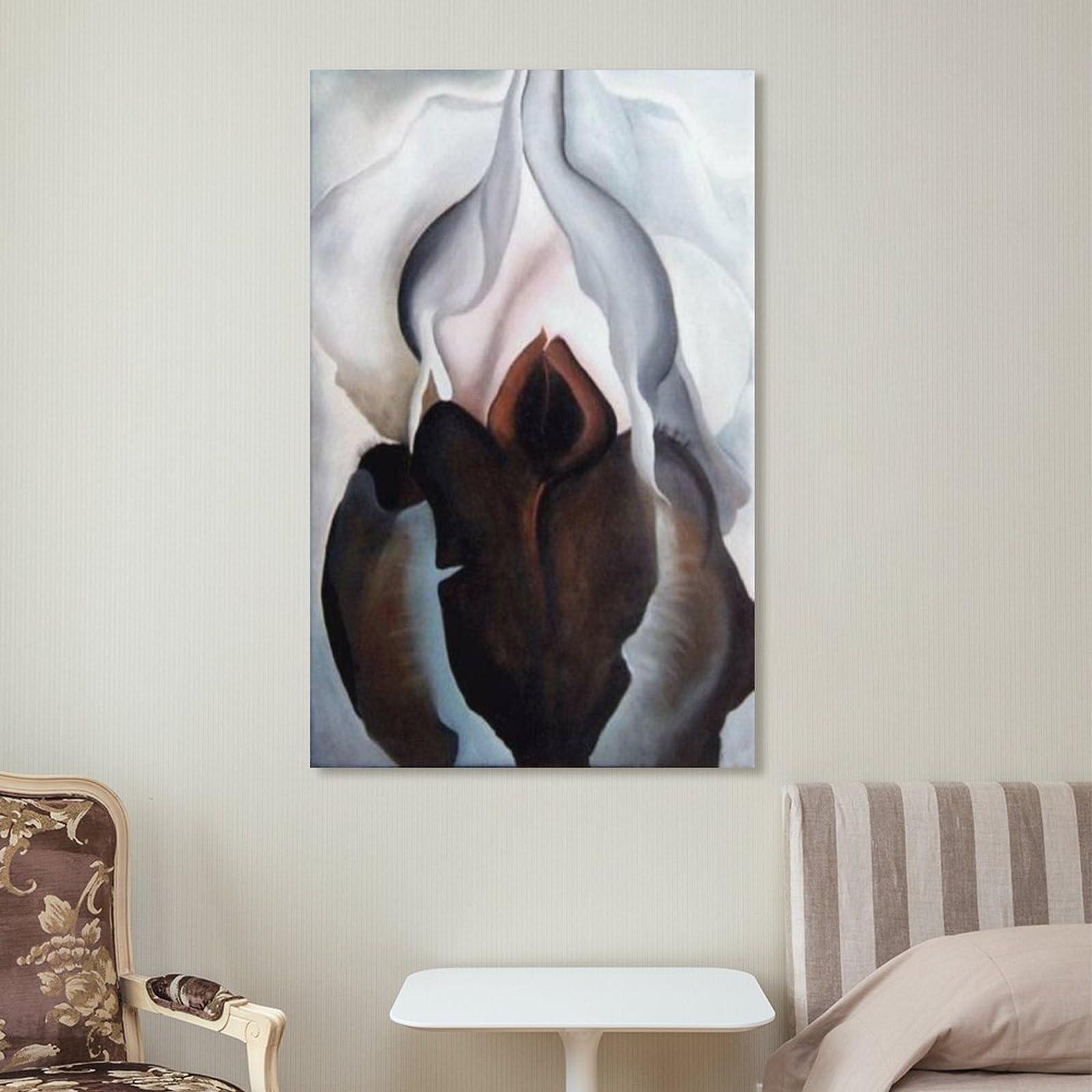 HomeLoft Basics Georgia O'Keeffe Black Iris III Room Aesthetic Poster Print Art Wall Painting Canvas Posters Gifts Modern Bedroom Decor 12x18inch(30x45cm)