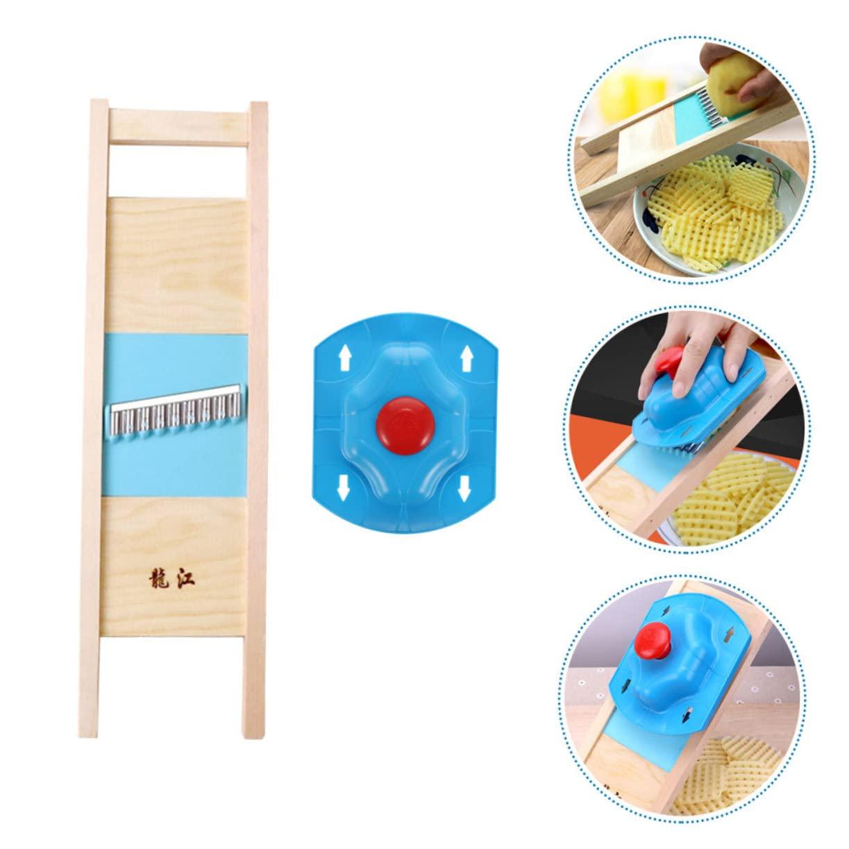 PRETYZOOM PRETYZOOM Professional Potato Cutter Slicer Waffle Fries Lattice Maker Easy to Assemble Clean