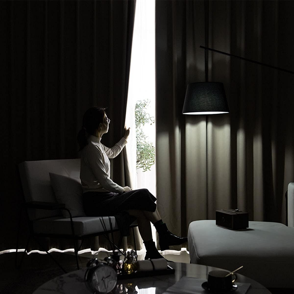 ViLJe Blackout Curtain Liners 72 Inches Length, Q with Quince Flora Modern Thermal Insulated Curtain for Bedroom 63 x 72 Inch