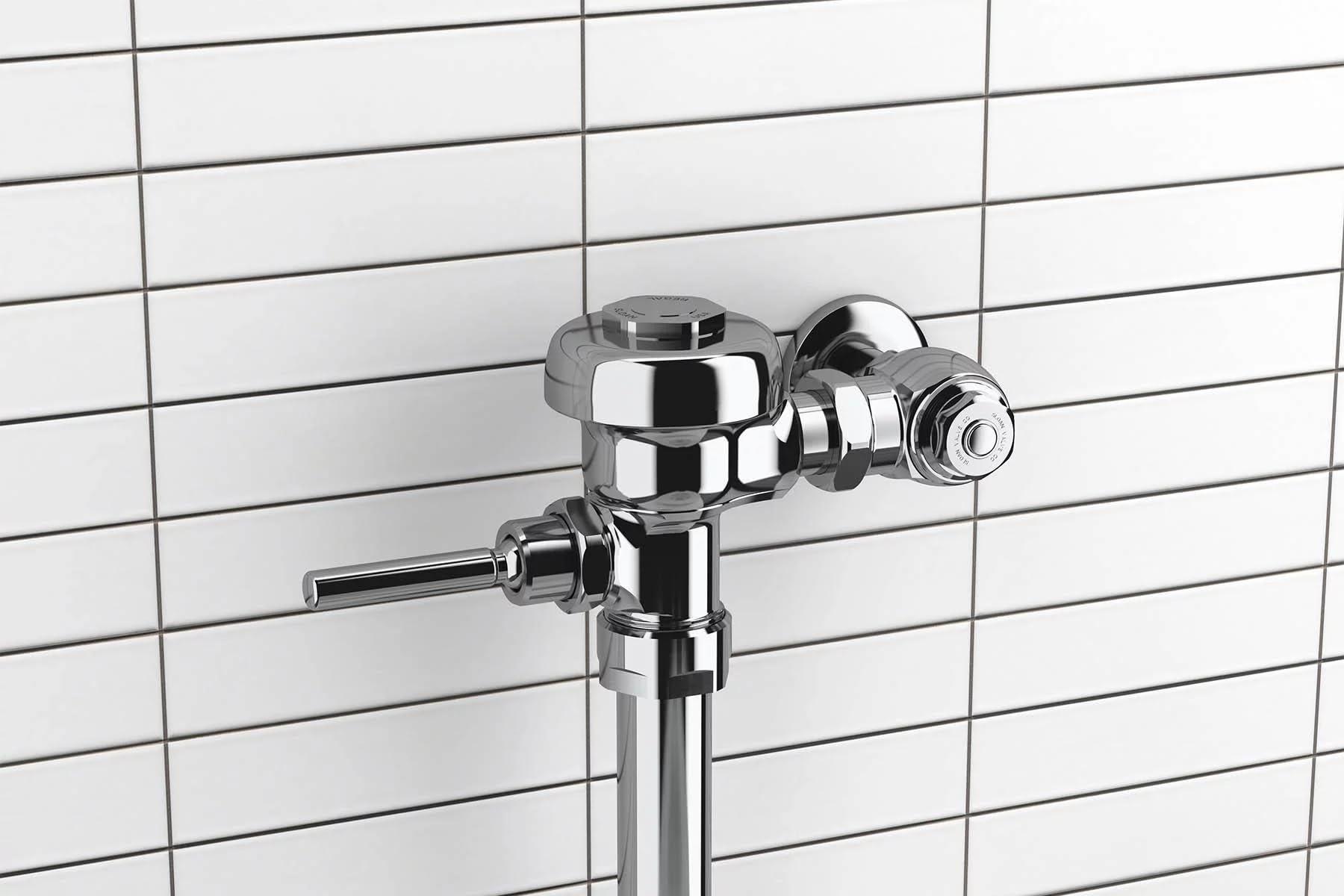 Sloan Sloan Regal 186 Exposed Manual Urinal Flushometer, 0.125 GPF Flush Valve - Single Flush, Non-Hold-Open Handle, Fixture Connection Top Spud, Polished Chrome Finish, 3982604