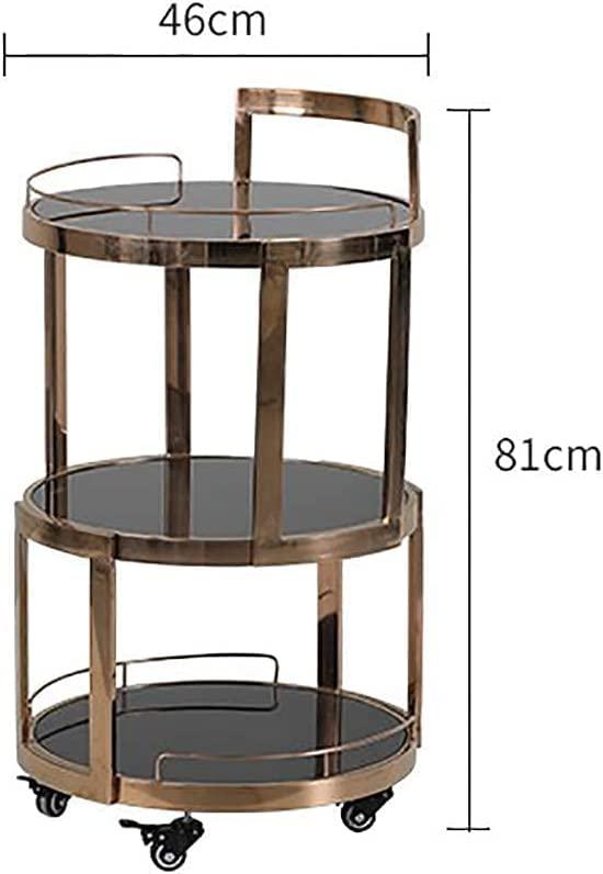 HAOKAZLBR HAOKAZLBR Bar Serving Cart for Hotel Luxury Restaurant, Kitchen Storage Trolley Kitchen Trolley Cart 3 Tier Bar Cart Drinks Trolley,Kitchen Serving Trolley Storage with Wheel,Tea Cart, oujinmm2024327