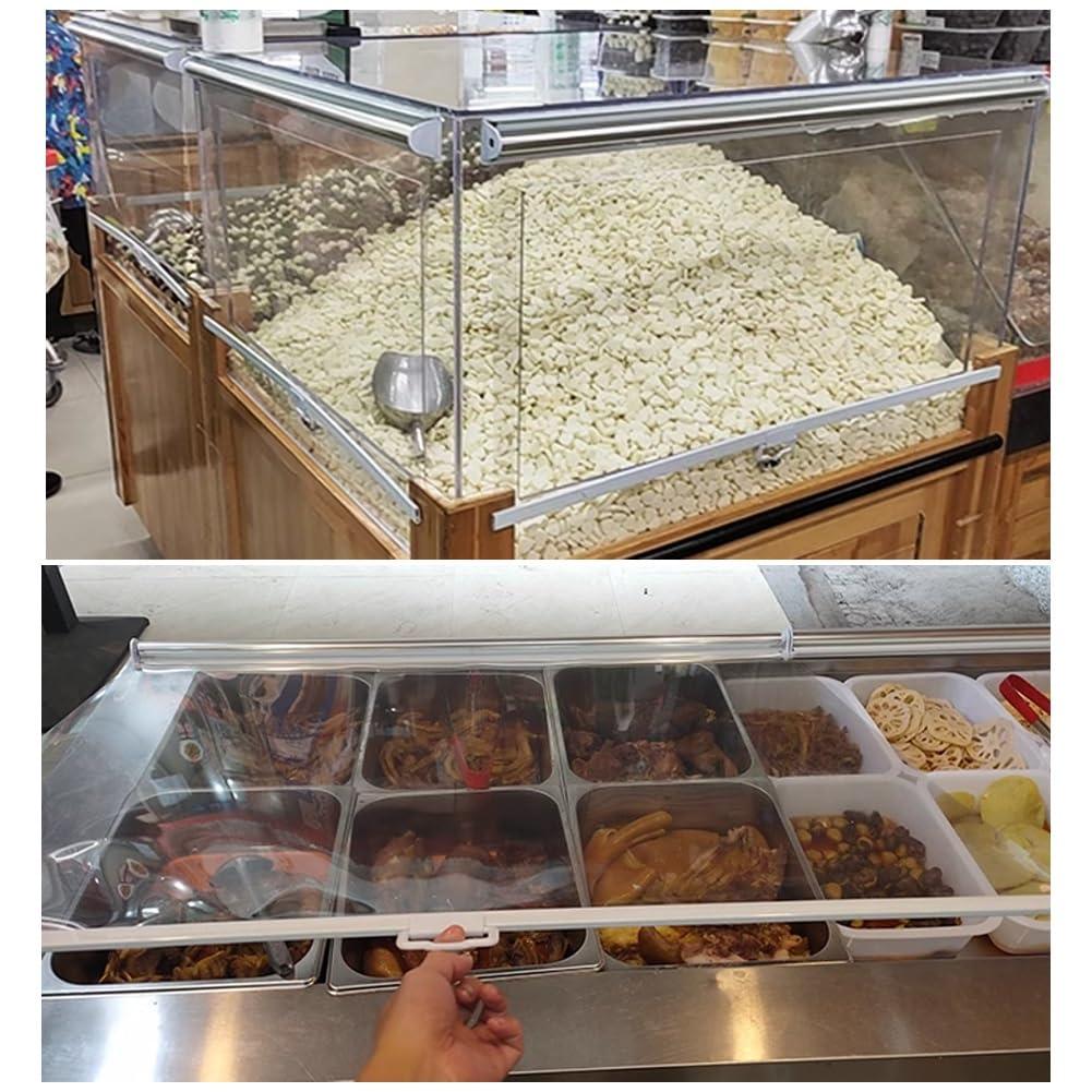 HomeLoft Basics Breathable Roll Up Blinds for Food Preservation PVC Transparent Roller Blind for Freezer Cabinet Refrigerator Display Cabinet Fresh Cabinet Roller Shades Plastic Roller Curtain(W59X59in)