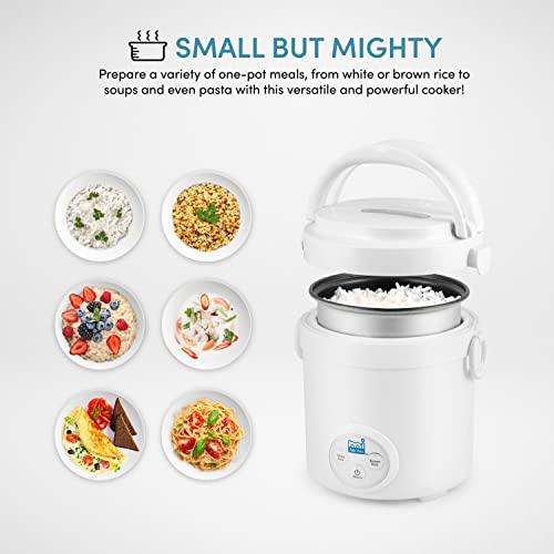 Aroma Housewares Aroma Housewares (MRC-903D) Mi 3-Cup (Cooked) (1.5-Cup UNCOOKED) Digital Cool Touch Mini Rice Cooker,White