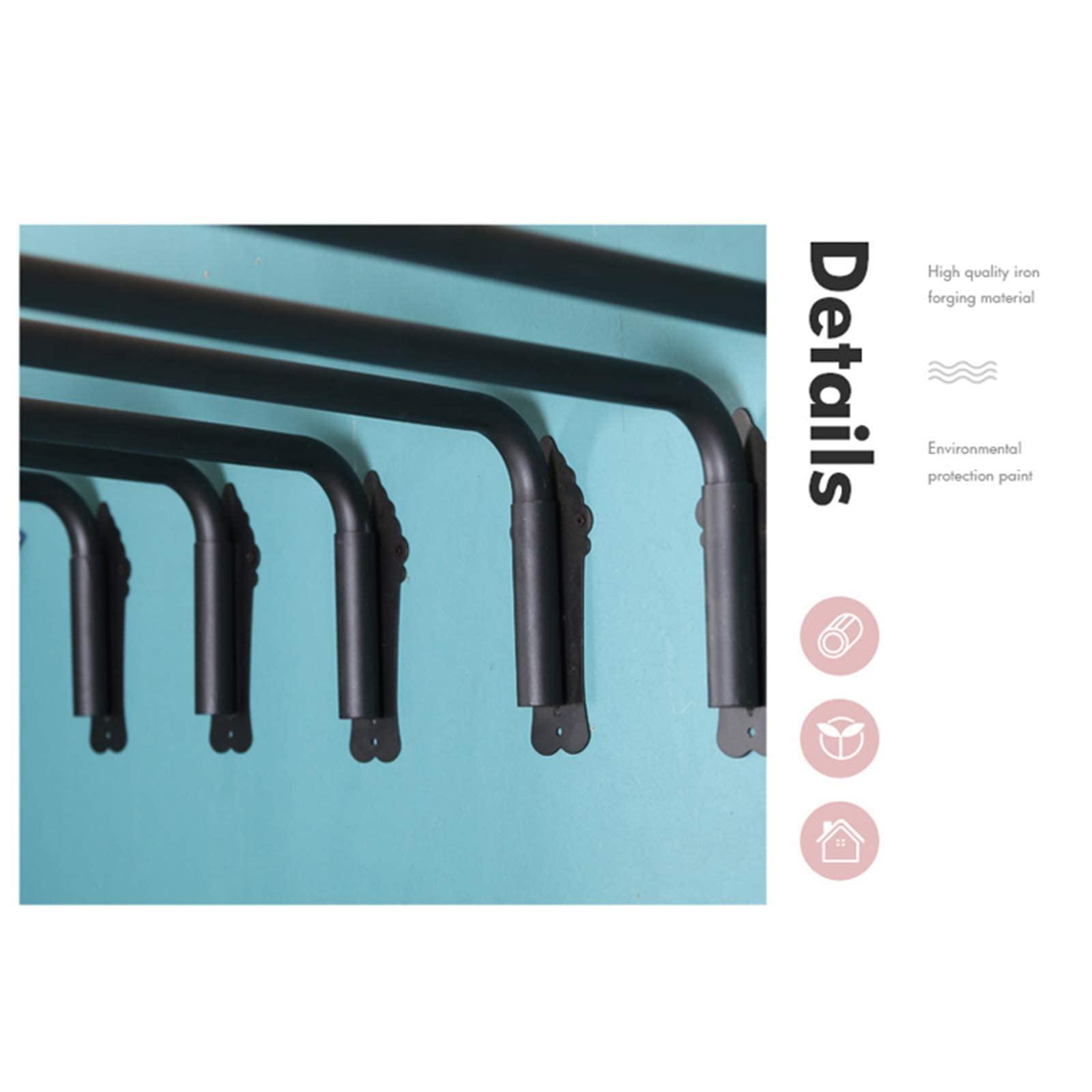 CAMZ CAMZ 2 Piece Swing Arm Curtain Rods, Iron Rod with Mounting Hardware Heavy Duty 40kg 180 Swing Window Curtain Display Stand for Store Kitchen Bathroom (Gold 120cm/47in)