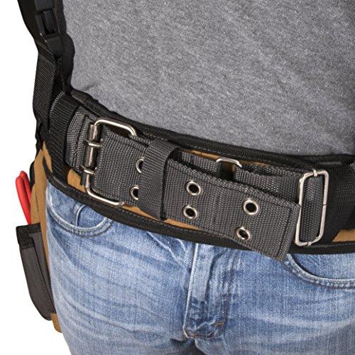 Dickies Dickies 4-Piece Carpenter's Rig, Padded Tool Belt Suspenders, Cooling Mesh, Tool Belt, Steel Buckle, Grey/Tan, 3.8 lb.
