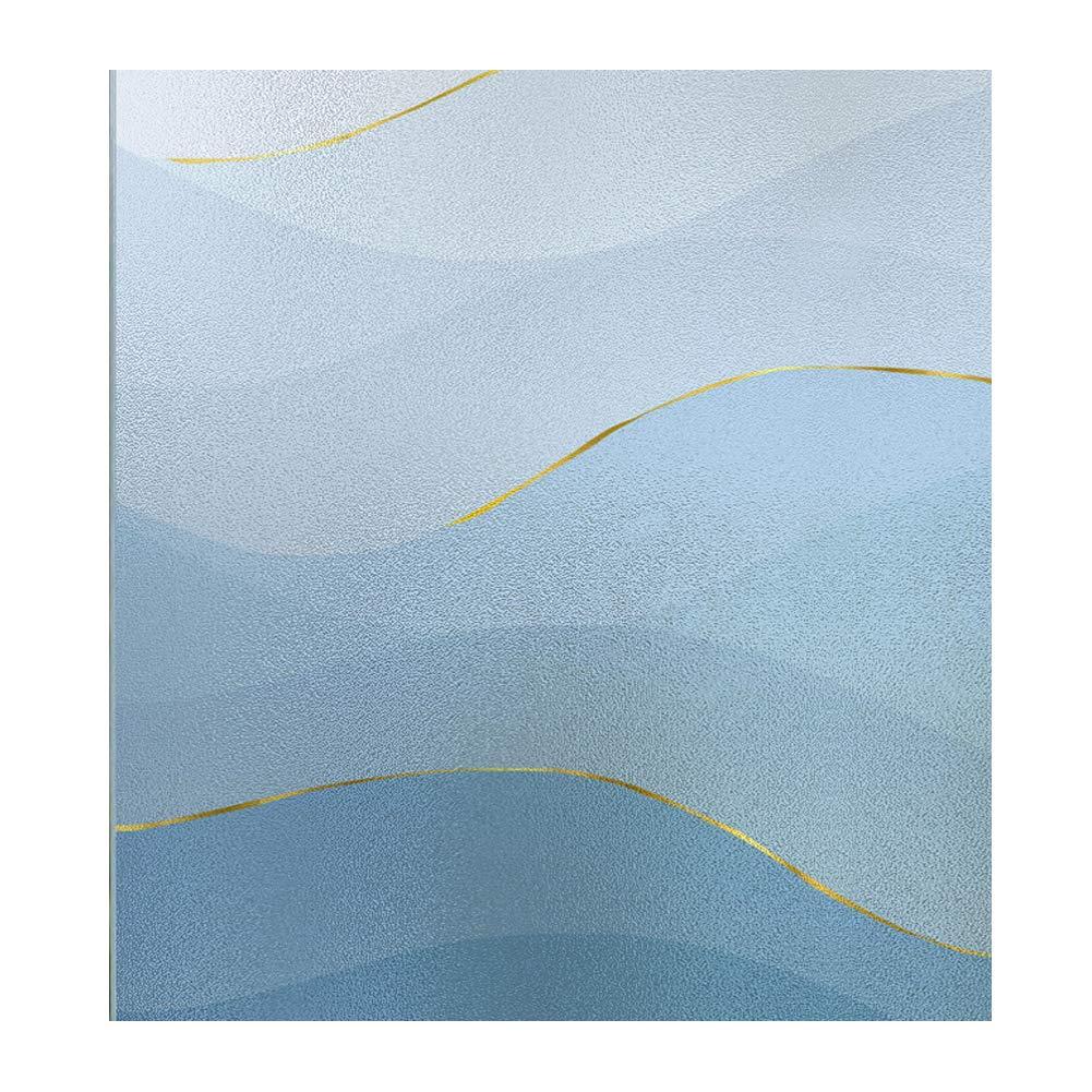wangk wangk Frosted Privacy Window Film Self Adhesive Glass Frosting Film Static Cling Opaque Window Film for Home Bathroom Office (0.5 x 5m)-W-sea 0.5x3m