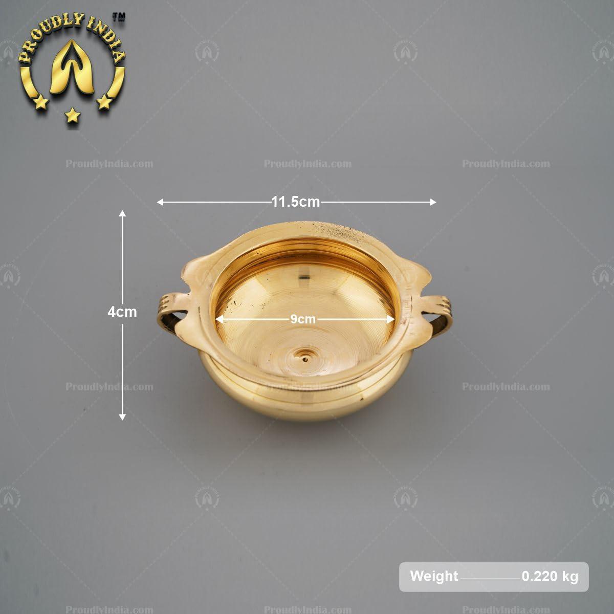 PROUDLY INDIA PROUDLY INDIA 3.5 Inch Bronze Cooking Uruli: Traditional Kerala Cookware for Your Kitchen