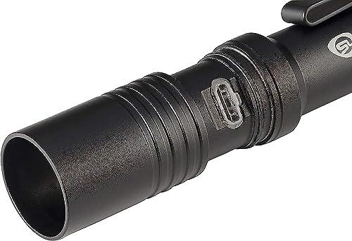Streamlight Streamlight 66320 MacroStream USB 500-Lumen Rechargeable Compact Flashlight with Wrist Lanyard, Hat Clip and USB Cord, Black