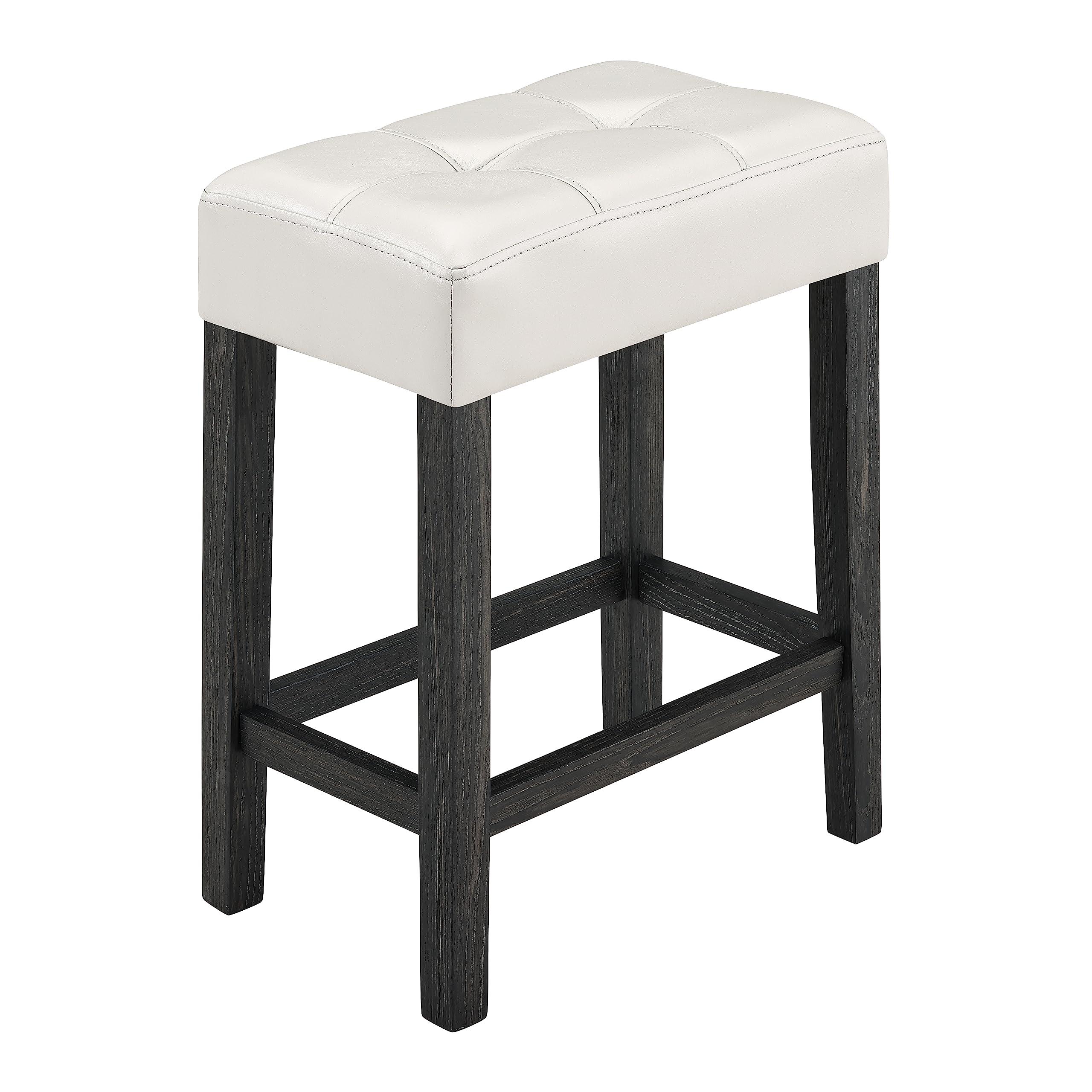 Kootlena Kootlena Bar Table Set with Power Outlet, Counter Height Pub Bar Table and Chairs Set, 4 Piece Wood Dining Table Set, Industrial Breakfast Table Set for Kitchen Dining Room Living Room (Black+White)