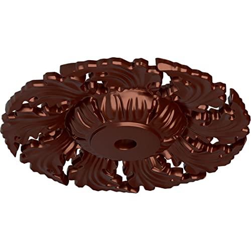 Ekena Millwork Ekena Millwork CM14NEACS Needham Ceiling Medallion, 14 5/8\"OD x 2 1/4\"P (Fits Canopies up to 4 1/4\"), Hand-Painted Antique Copper