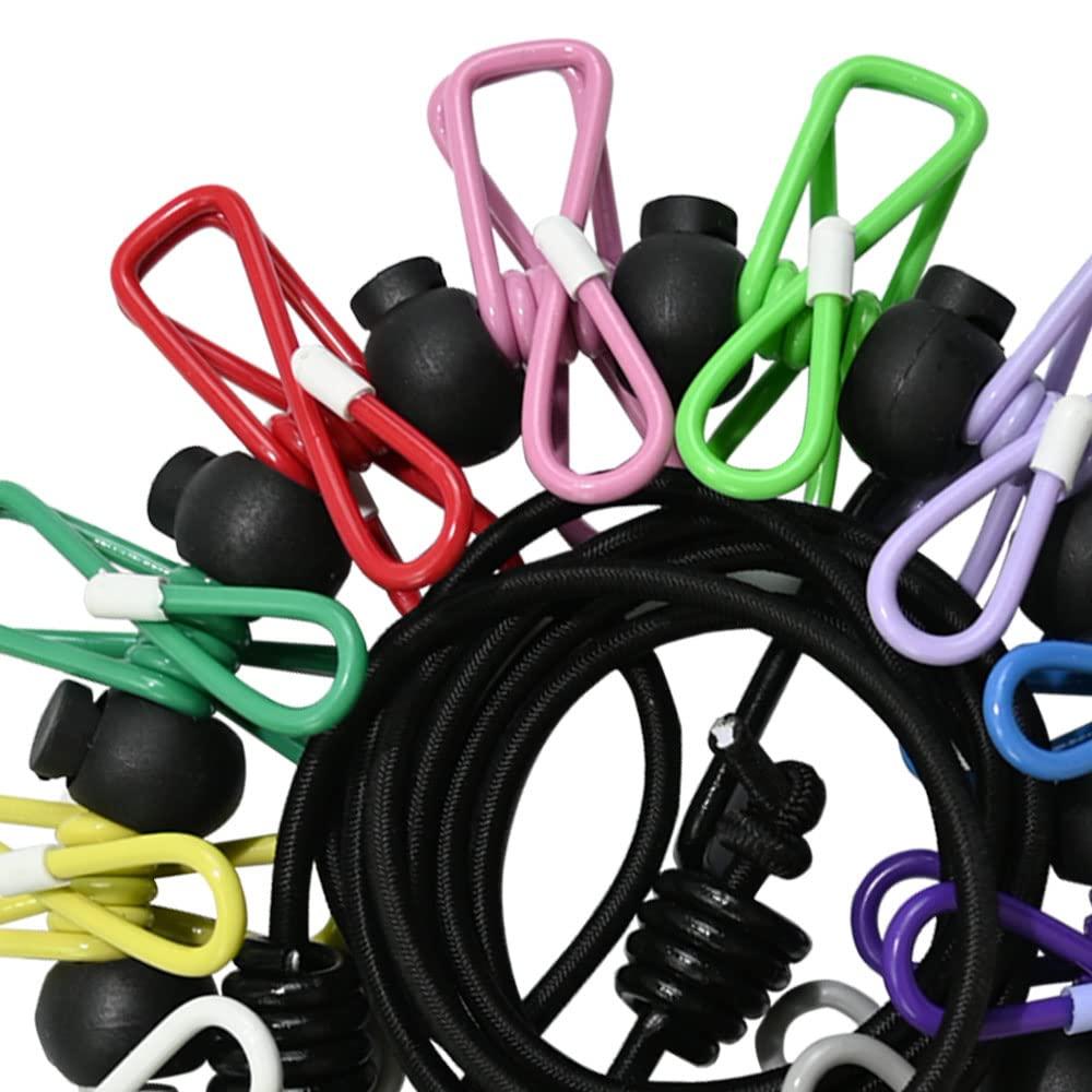 RAM ONLINE RAM ONLINE Portable Clothes Line, Black, 1.0 cm (Adjustable, Retractable, Windproof, With 12 Wire Clips, For Camping, Travel)