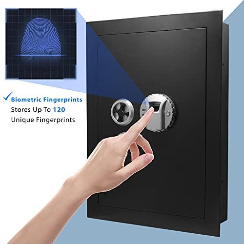 BARSKA Barska Biometric Fingerprint Security Wall Safe 0.52 Cubic Ft