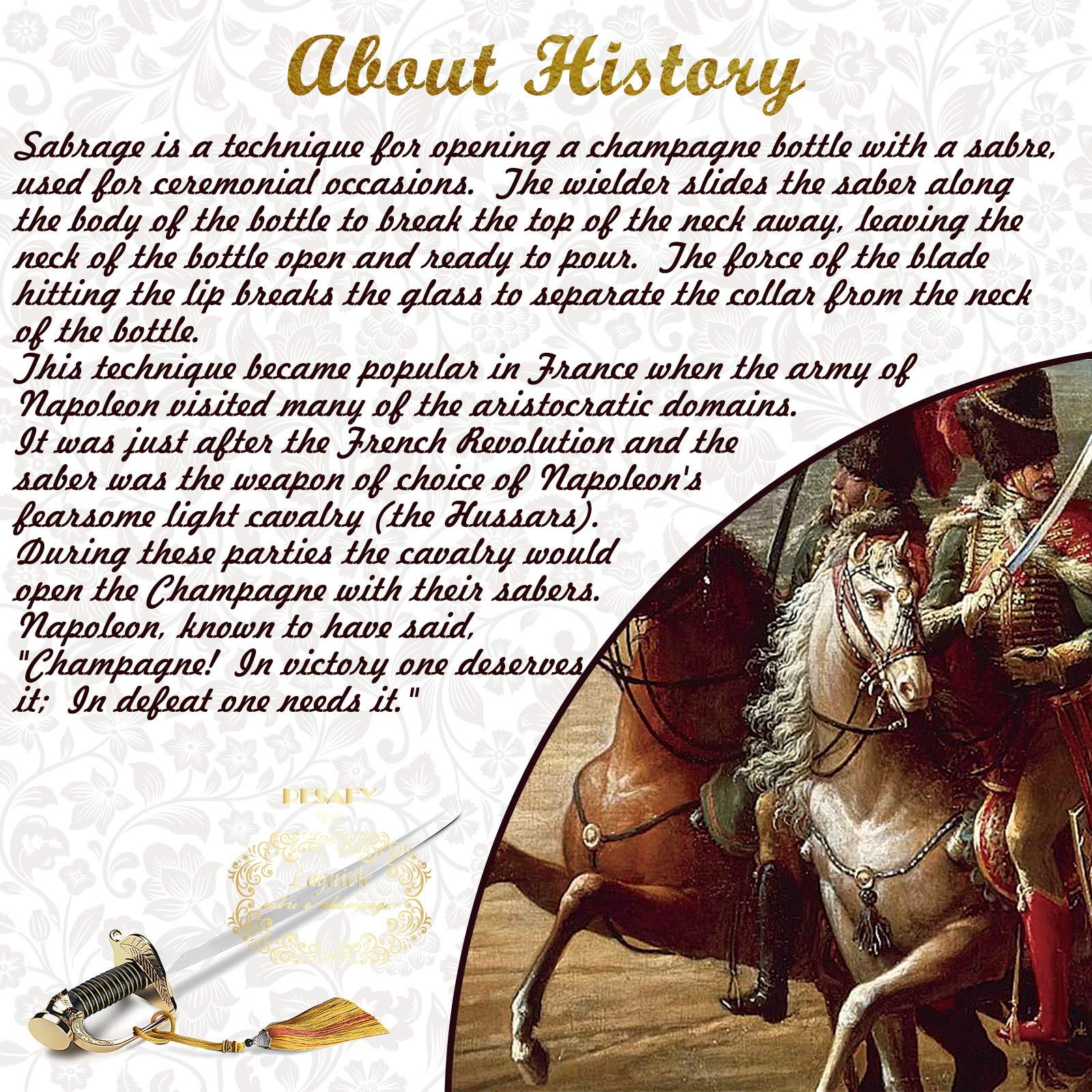 Resafy Resafy Champagne Saber Champagne Golden Handle Knife Champagne Sword Champagne Opener With Gift Case for Party Wedding