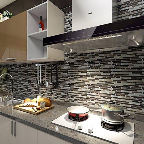 Art3d Art3d Self Adhesive Wall Tile (11.8 x 11.8inches,10 Tiles) Peel and Stick Backsplash for Kitchen, Bathroom
