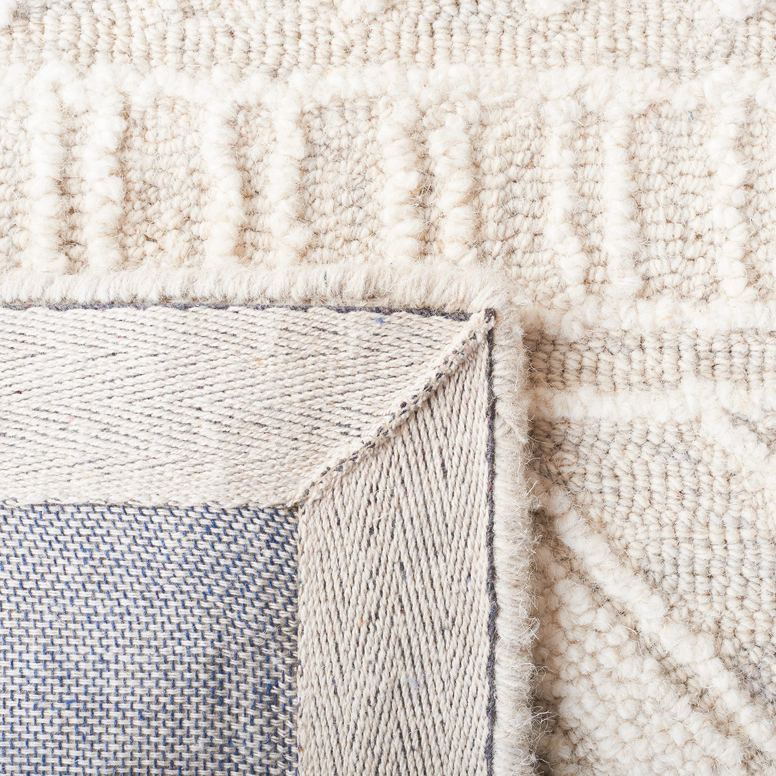 Safavieh SAFAVIEH Metro Collection 8' x 10' GreyIvory MET908G Handmade Premium Wool Living Room Dining Bedroom Area Rug