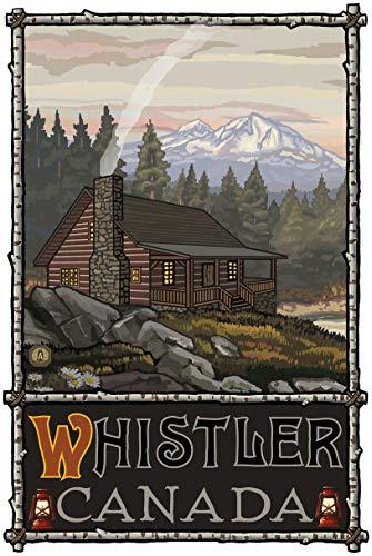 Northwest Art Mall Whistler Canada Summer Mountain Cabin Giclee Art Print Poster from Travel Artwork by Artist Paul A. Lanquist 30" x 45"