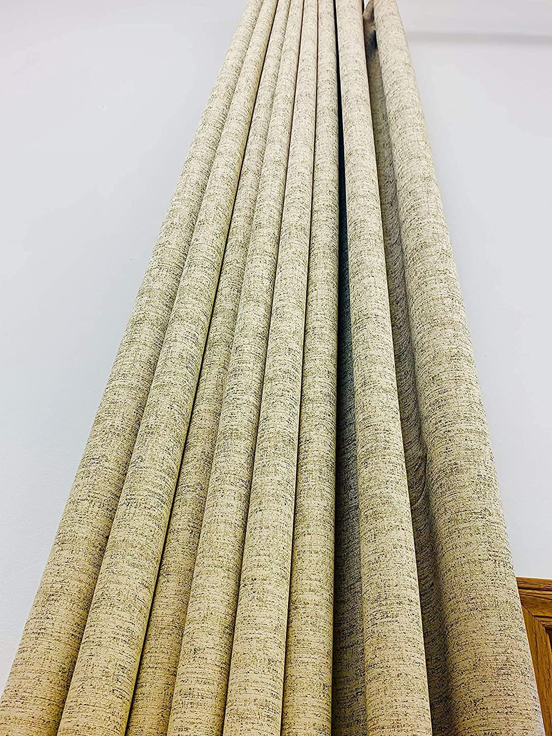 Ikiriska Ikiriska Extra Long Faux Dupioni Silk Custom Made Curtains 8-24 ft Two Story Drapes (Aspen, 100Wx084L)