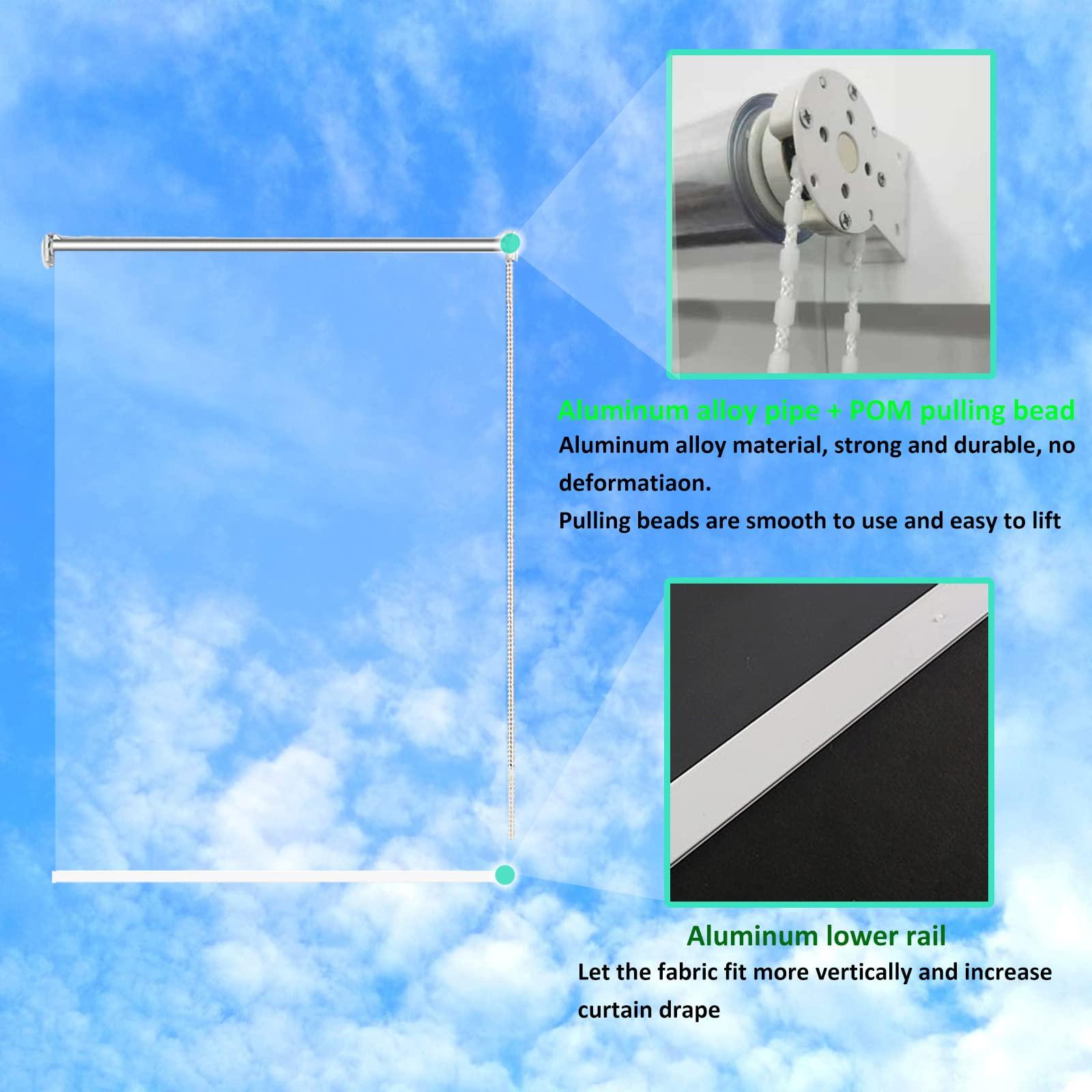 XLHWJCP Transparent PVC Roller Blinds,Windproof Rainproof Dustproof,Clear Balcony Curtains,Window Roller Shade with Fitting,for Kitchen Bathroom Porch Pergola Garage Terrace (WxH:120x250cm/47.2x98.4in)