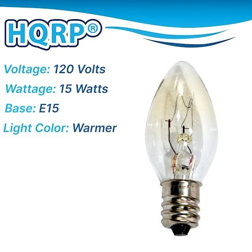 HQRP HQRP 2-Pack 15W 120V Light Bulbs Compatible with Scentsy KE-15WLITE Replacement fits Night Light Plug-in Warmers