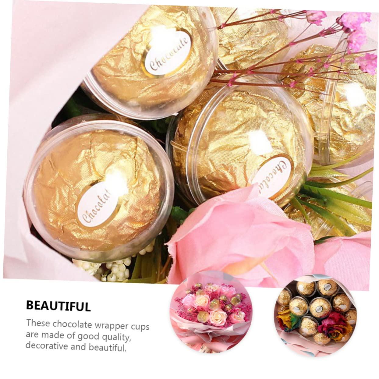 SHOWERORO SHOWERORO Luxurious Chocolate Bouquet Case 100Pcs Candy Holder for Wrapping Decorating Chocolates Sweets