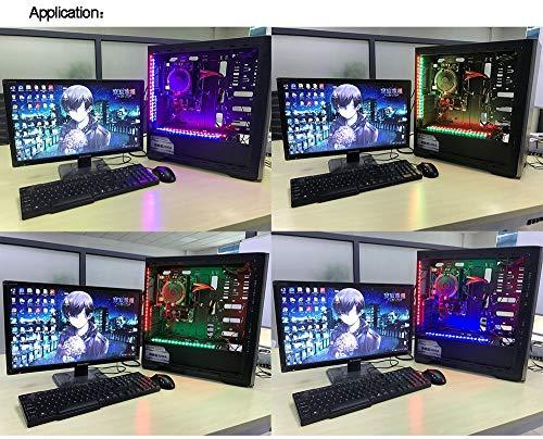 LEDdess DS LED Light Strip RED Computer Lighting with Magnetic for PC Case Lighting Kit (2Pack,30CM, Molex Connector, S Series)