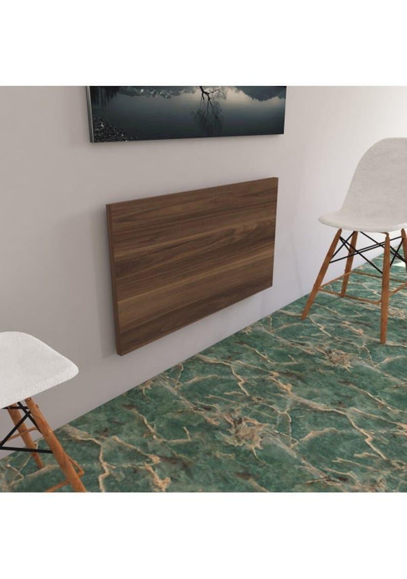 DARBUT DARBUT Fold up Table, Wall Mounted Table, fold Down Desk, Wall Mounted Desk, Laundry Folding Table, Wall Table, Murphy Desk, Space Saving tableHL (White,24\'x 35\' (60x90 cm) inches)