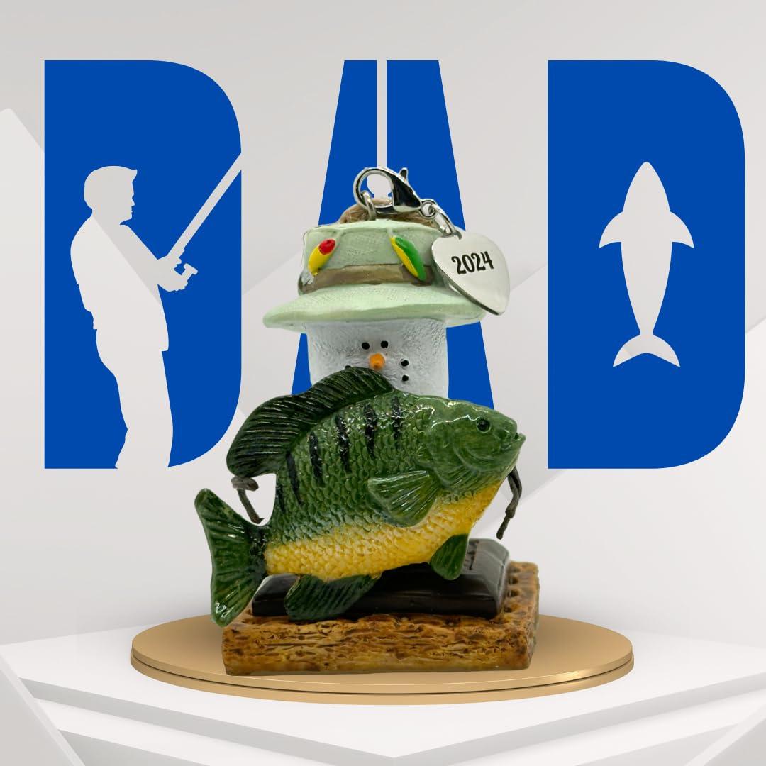 elskandi S\'Mores Biggest Catch Fish Ornaments for Christmas Tree, Gone Fishing Ornament for Dad, Father\'s Day and Birthday 2024