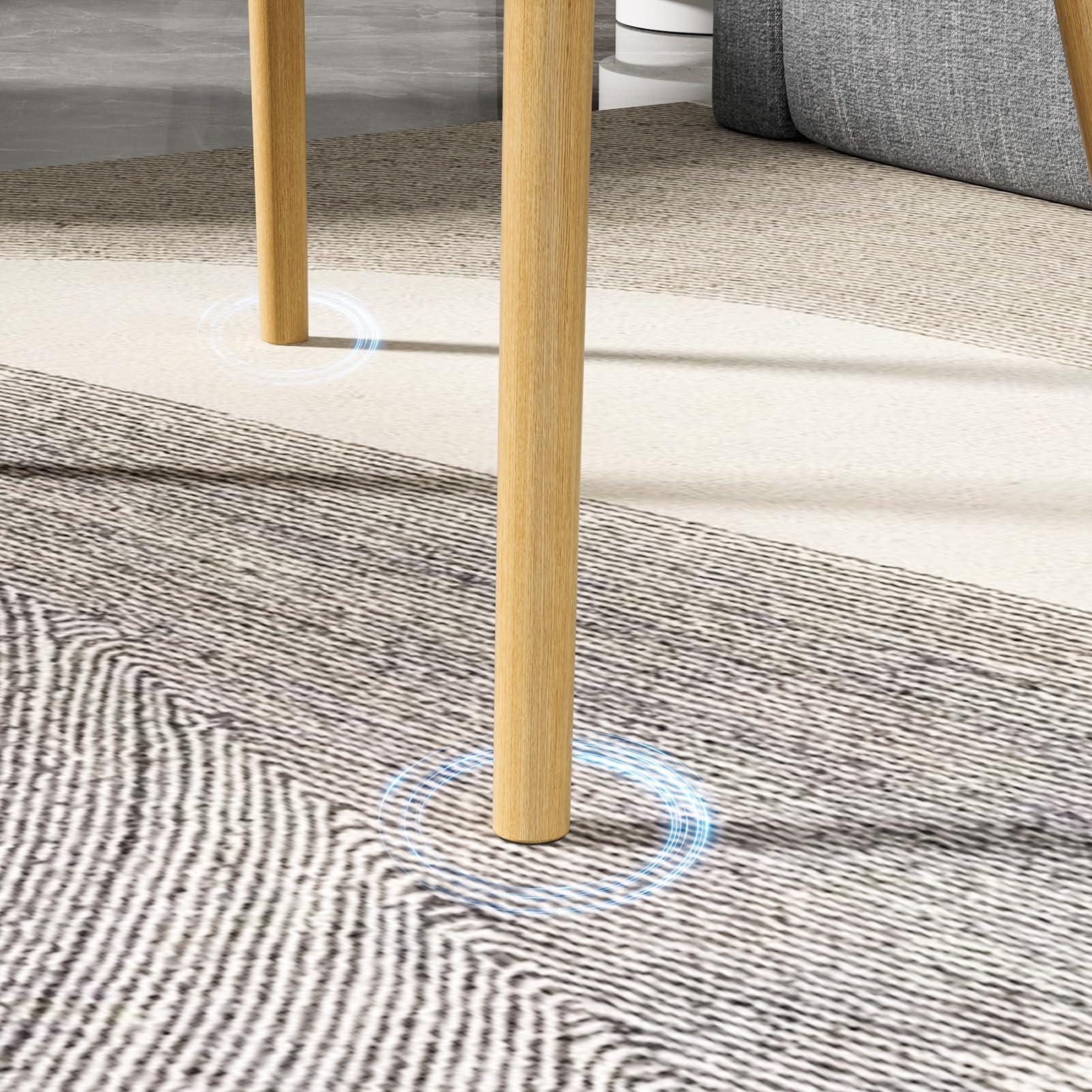 leasote leasote Cloud Coffee Table, Mid Century Modern Coffee Table, Small Coffee Table, Rustic Farmhouse Coffee Table Retro Accent Sofa Center Table for Living Room Easy Assembly 80 cm/31.5IN