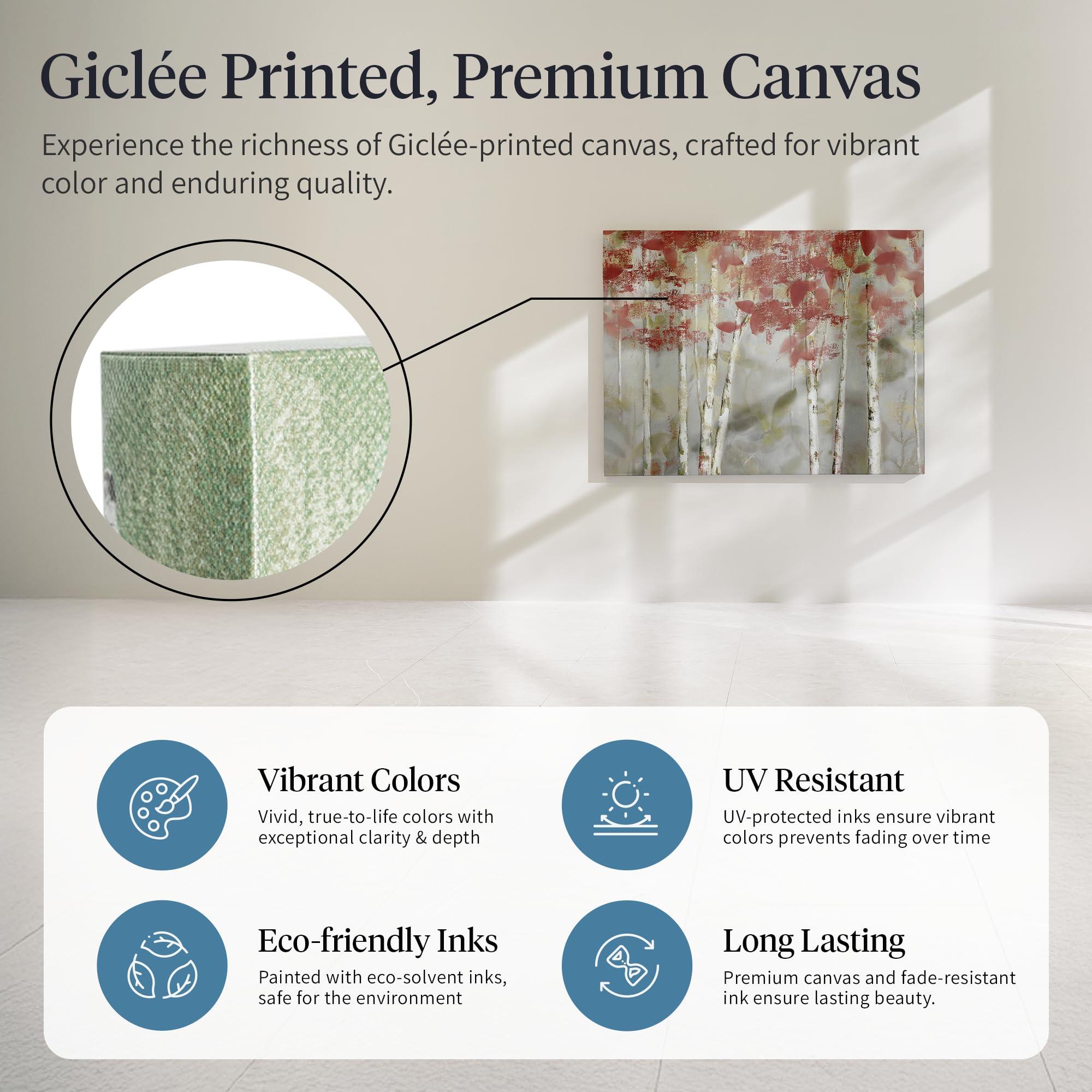 Fine Art Canvas Fine Art Canvas Large Wall Art for Bedroom, Paintings, Wall Art Decor Paintings Pictures for Living Room Autumn Forest Canvas Wall Decor by Artist Nan 32 in x 24 in