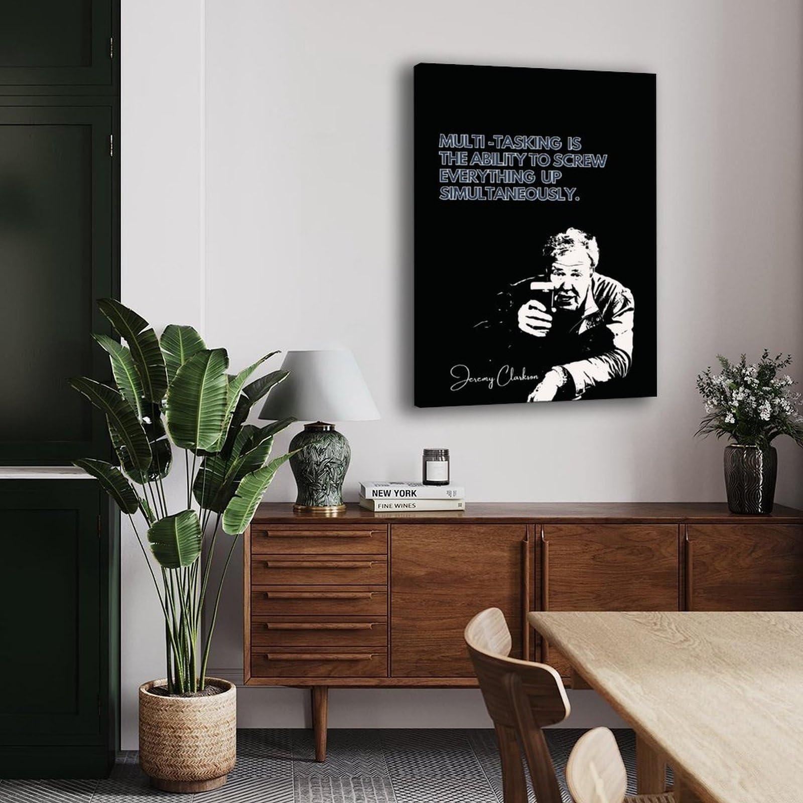 SLKDNFD SLKDNFD Jeremy Clarkson Famous Quote Poster (6) Canvas Painting Wall Art Poster for Bedroom Living Room Decor 12x18inch(30x45cm)